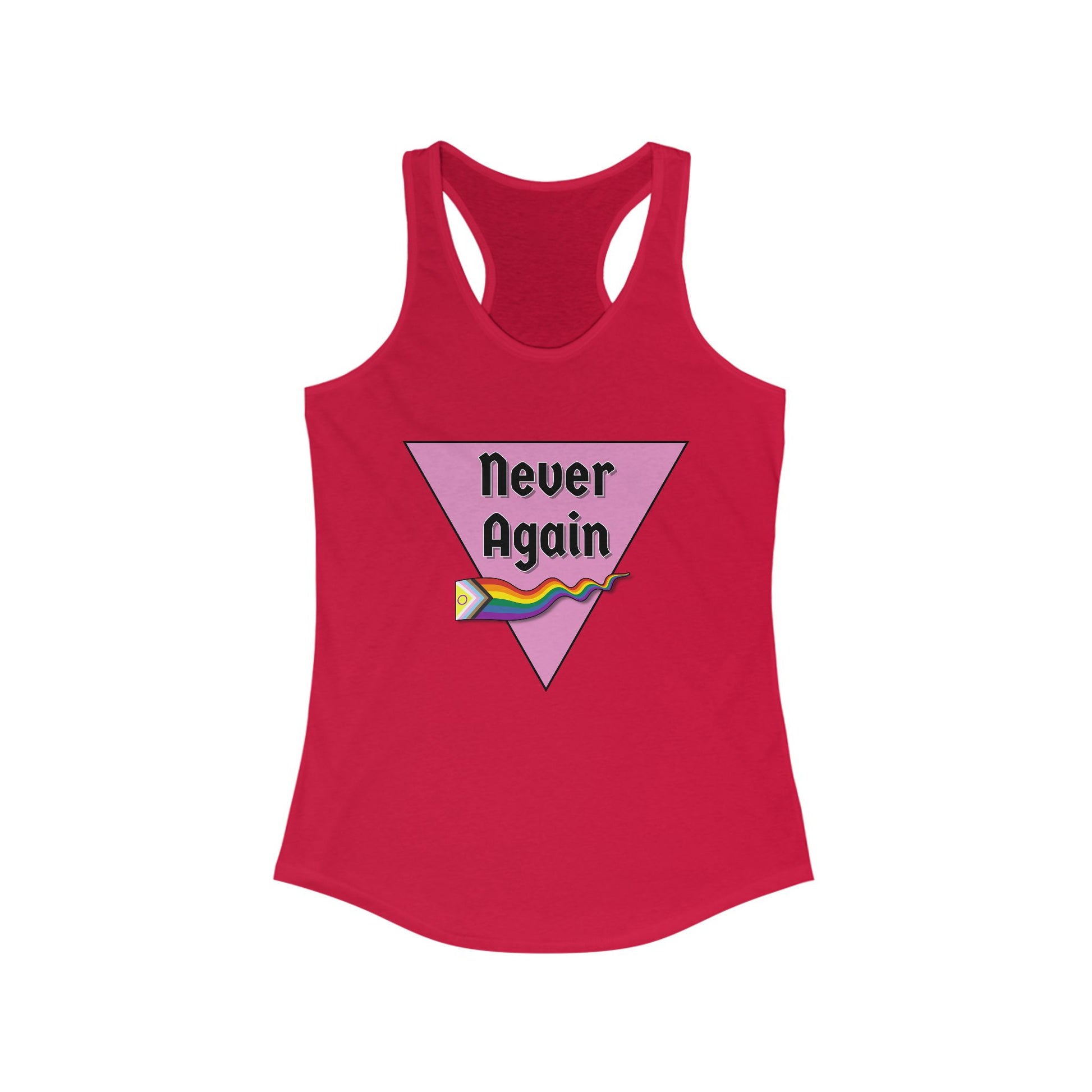 Never Again  Feminine Racerback Tank