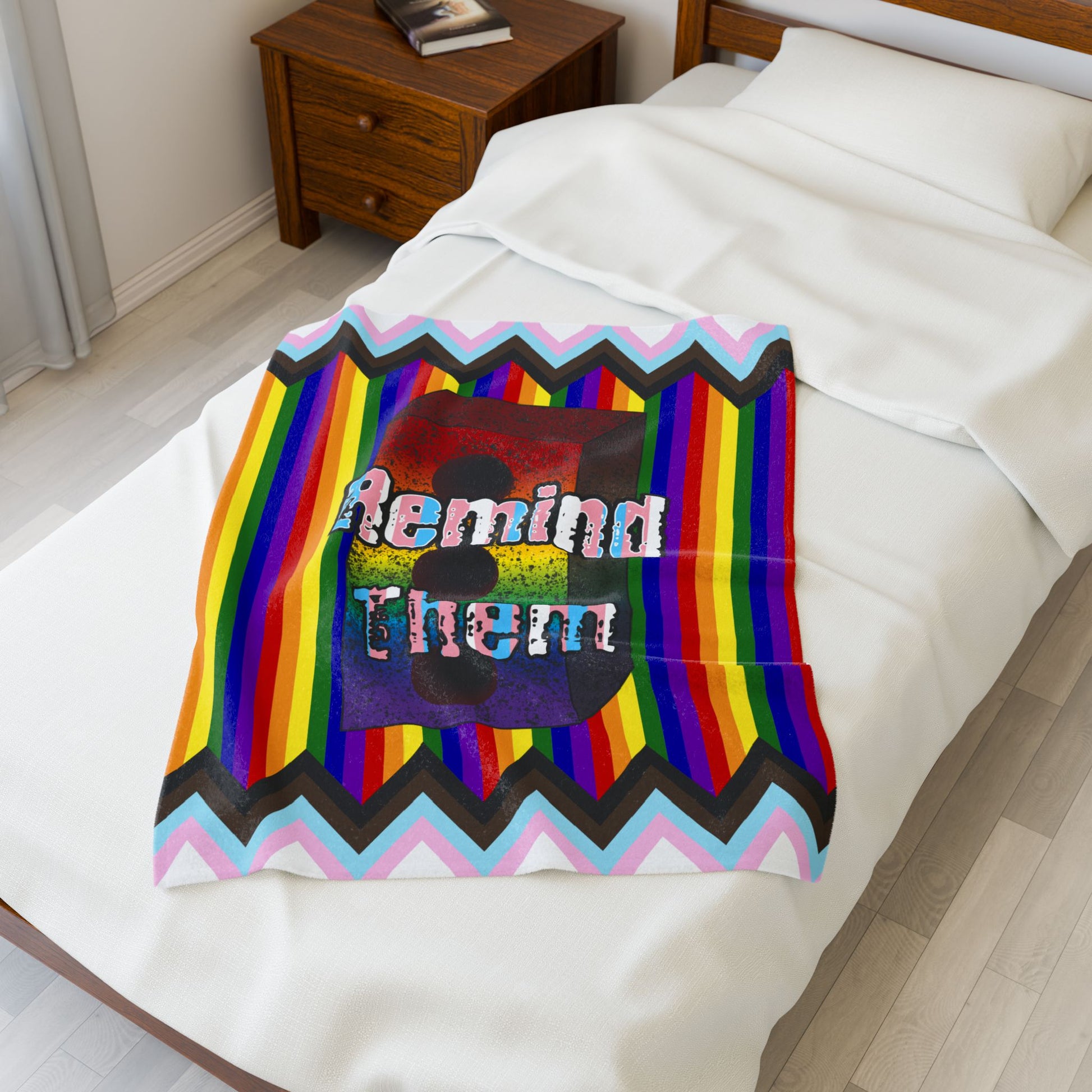 Remind Them Stonewall Brick Plush Throw Blanket