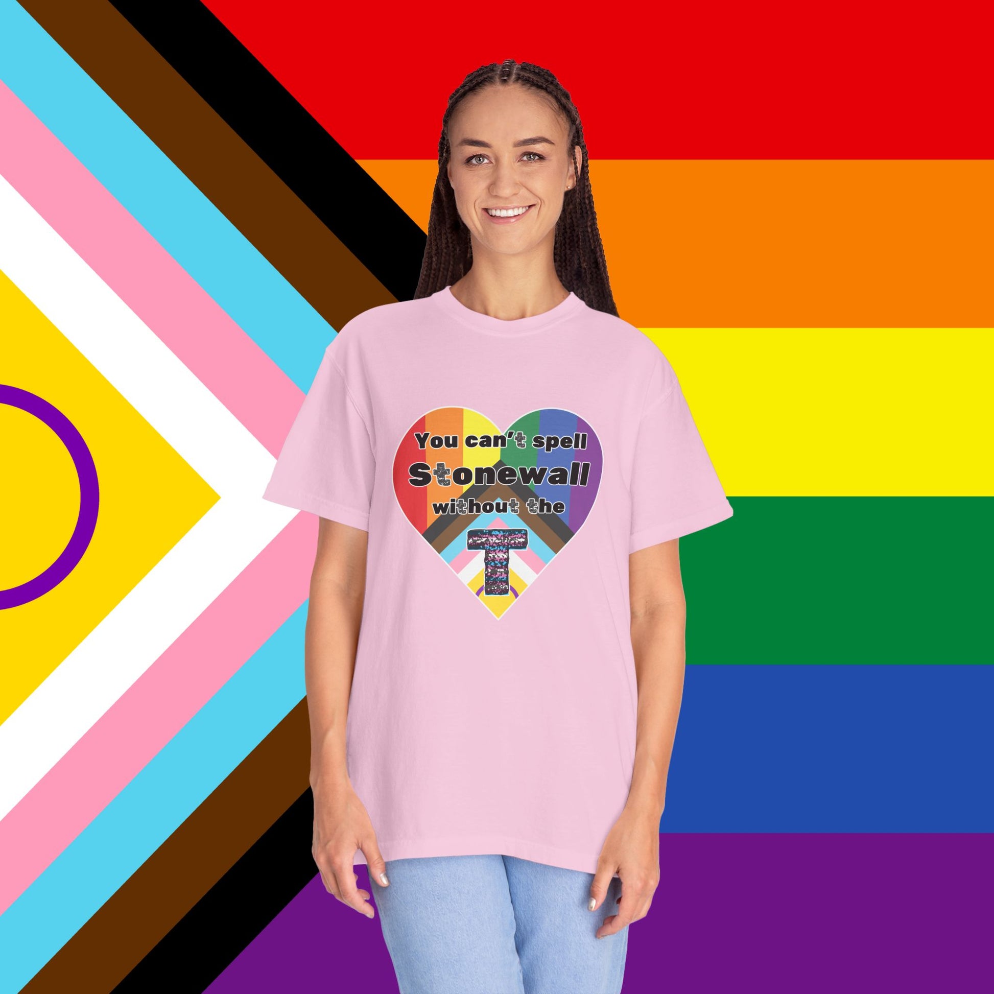 Trans Inclusion Stonewall Garment Dyed Tshirt