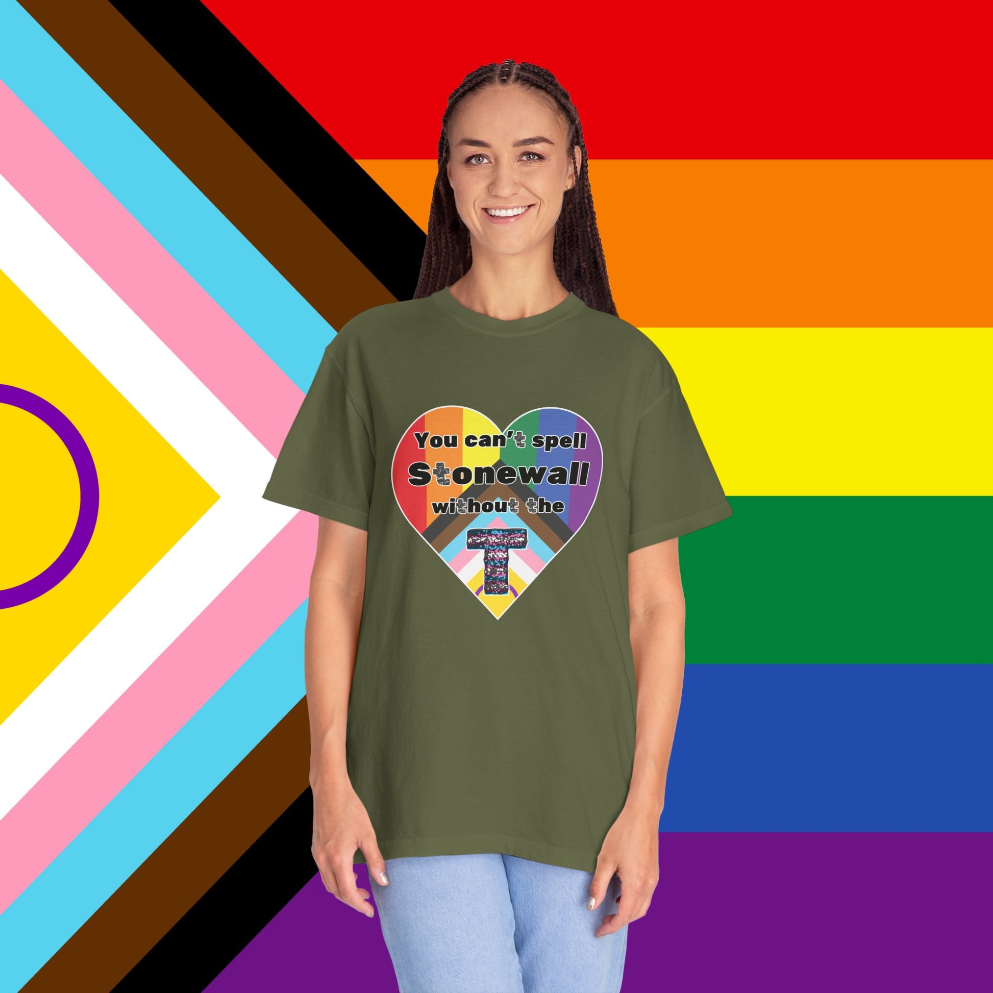 Trans Inclusion Stonewall Garment Dyed Tshirt