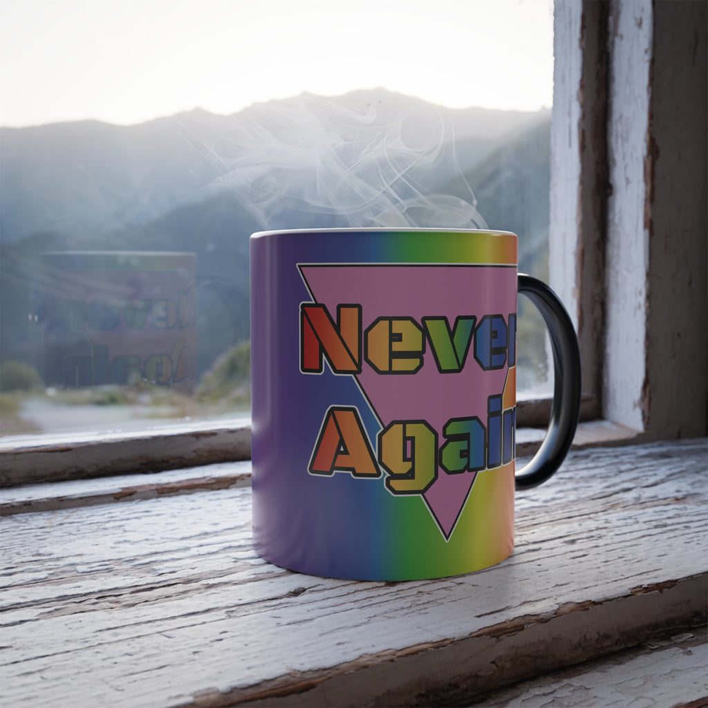 Never Again Bold Letters Color Morphing Mug