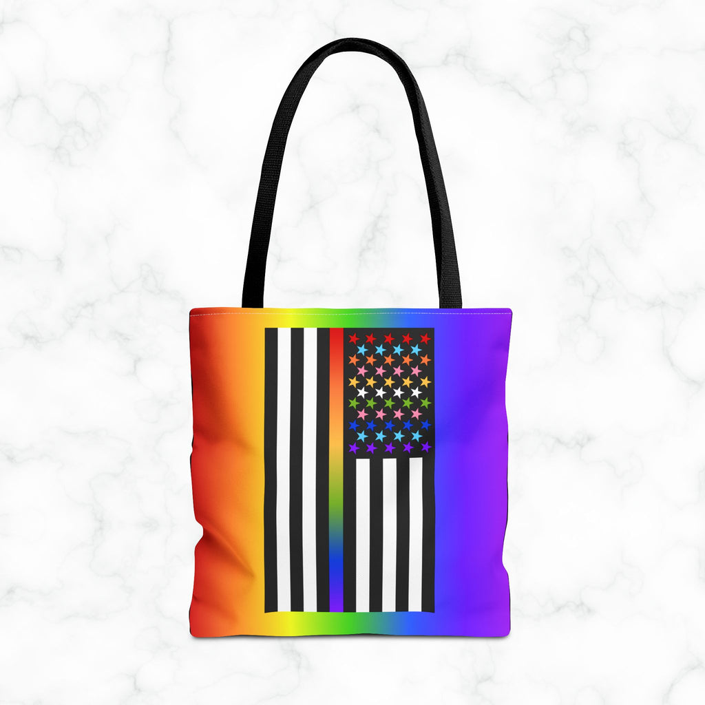 Thin Queer Line American Flag Tote Bag