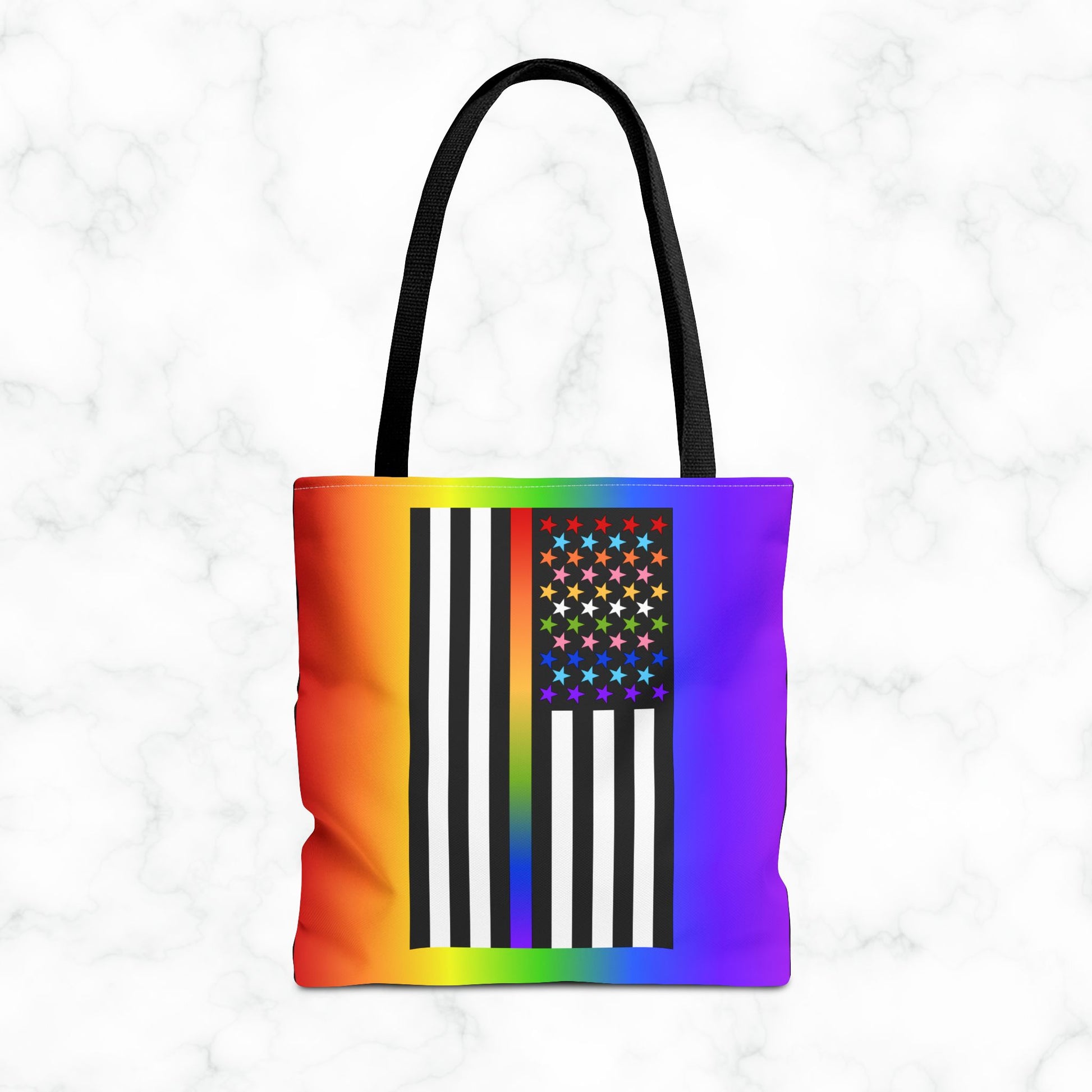 Thin Queer Line American Flag Tote Bag