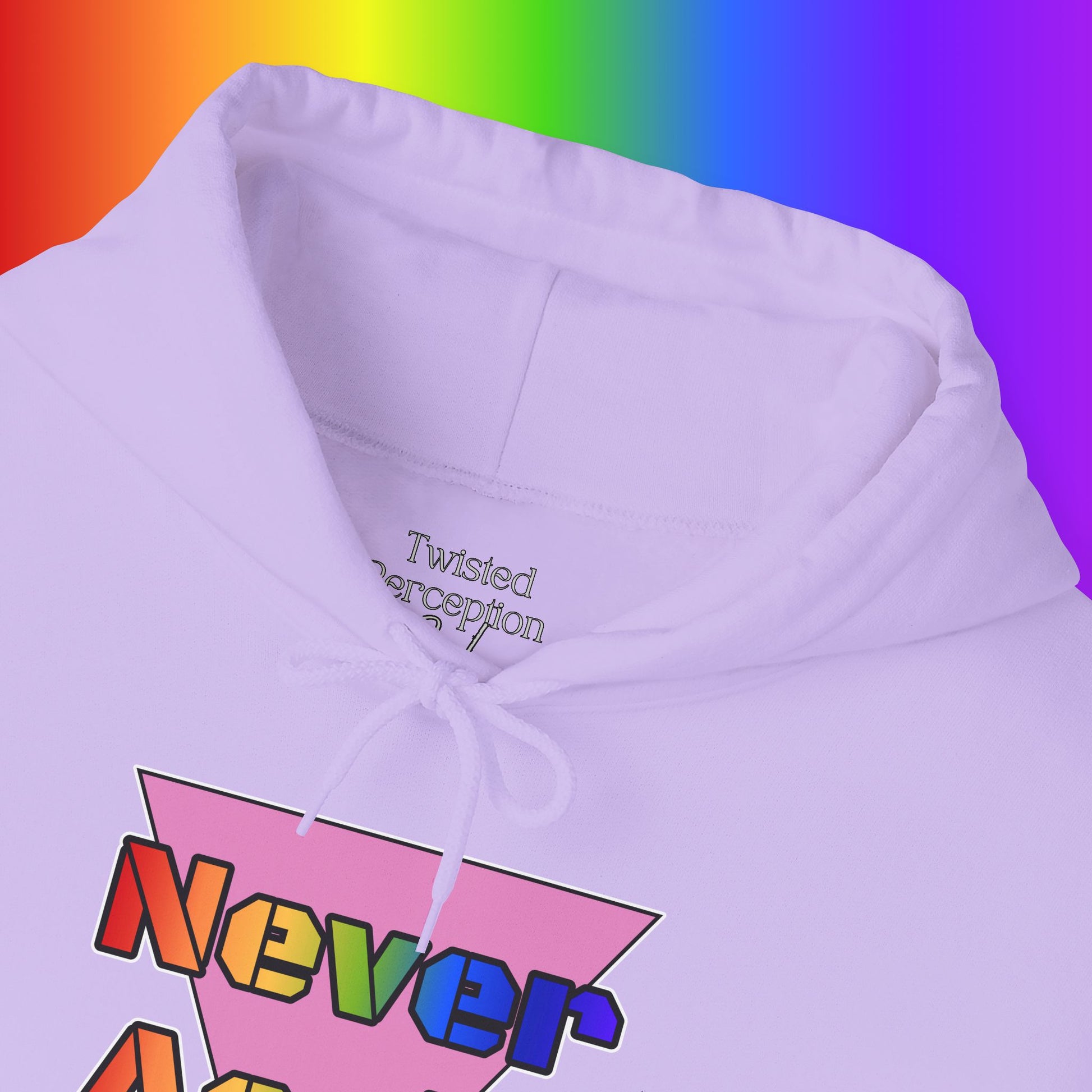 Never Again Bold Letters Heavy Blend Hoodie