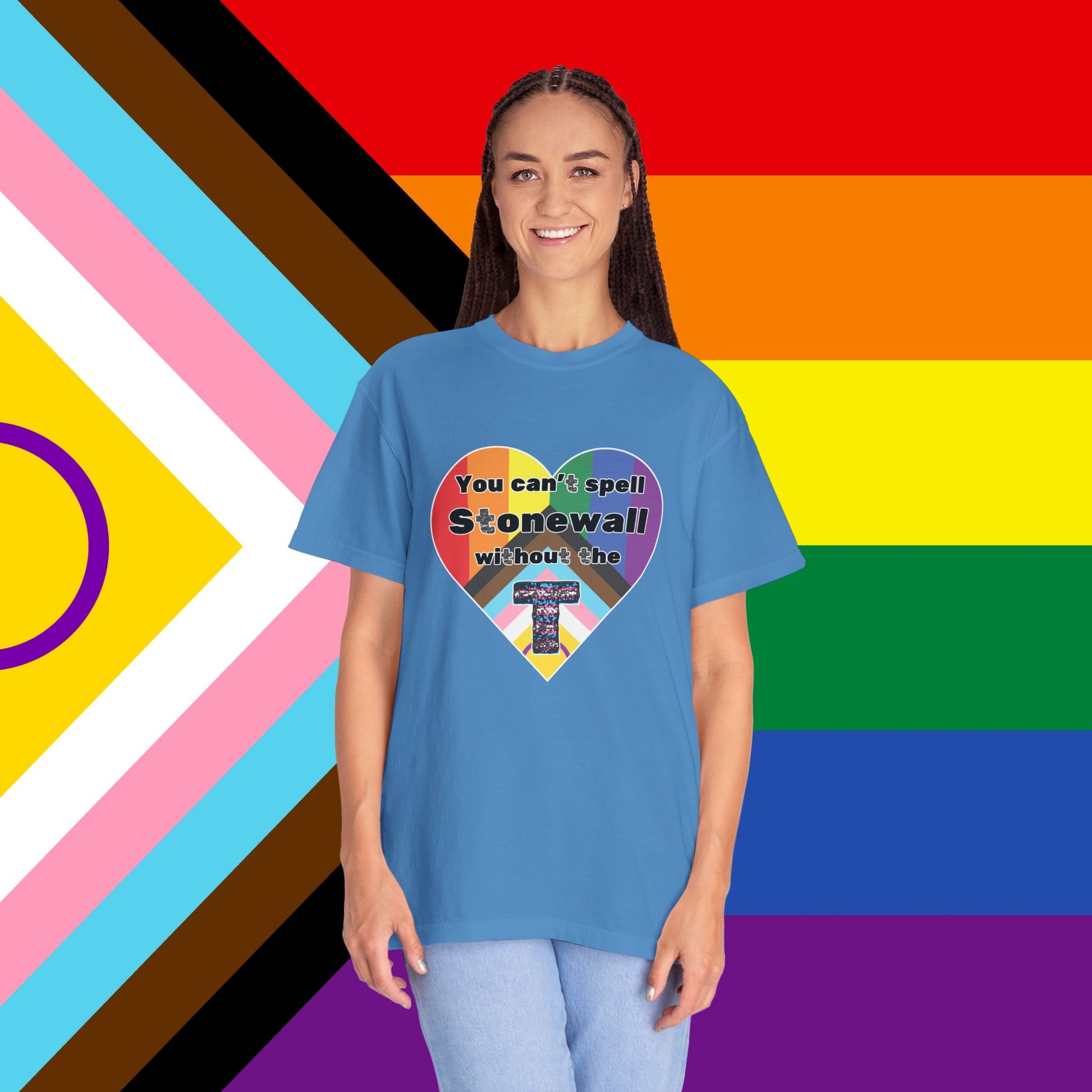 Trans Inclusion Stonewall Garment Dyed Tshirt