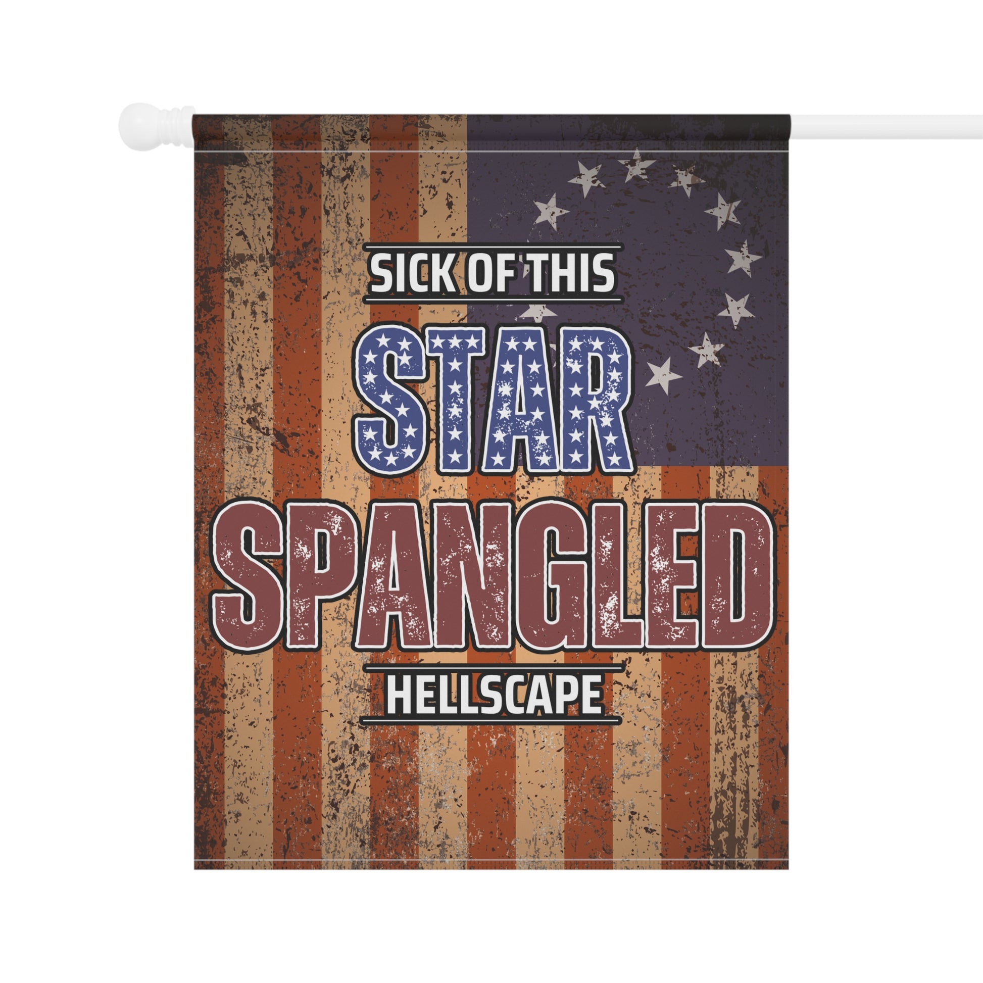 Star Spangled Hellscape 1776 American Flag Banner