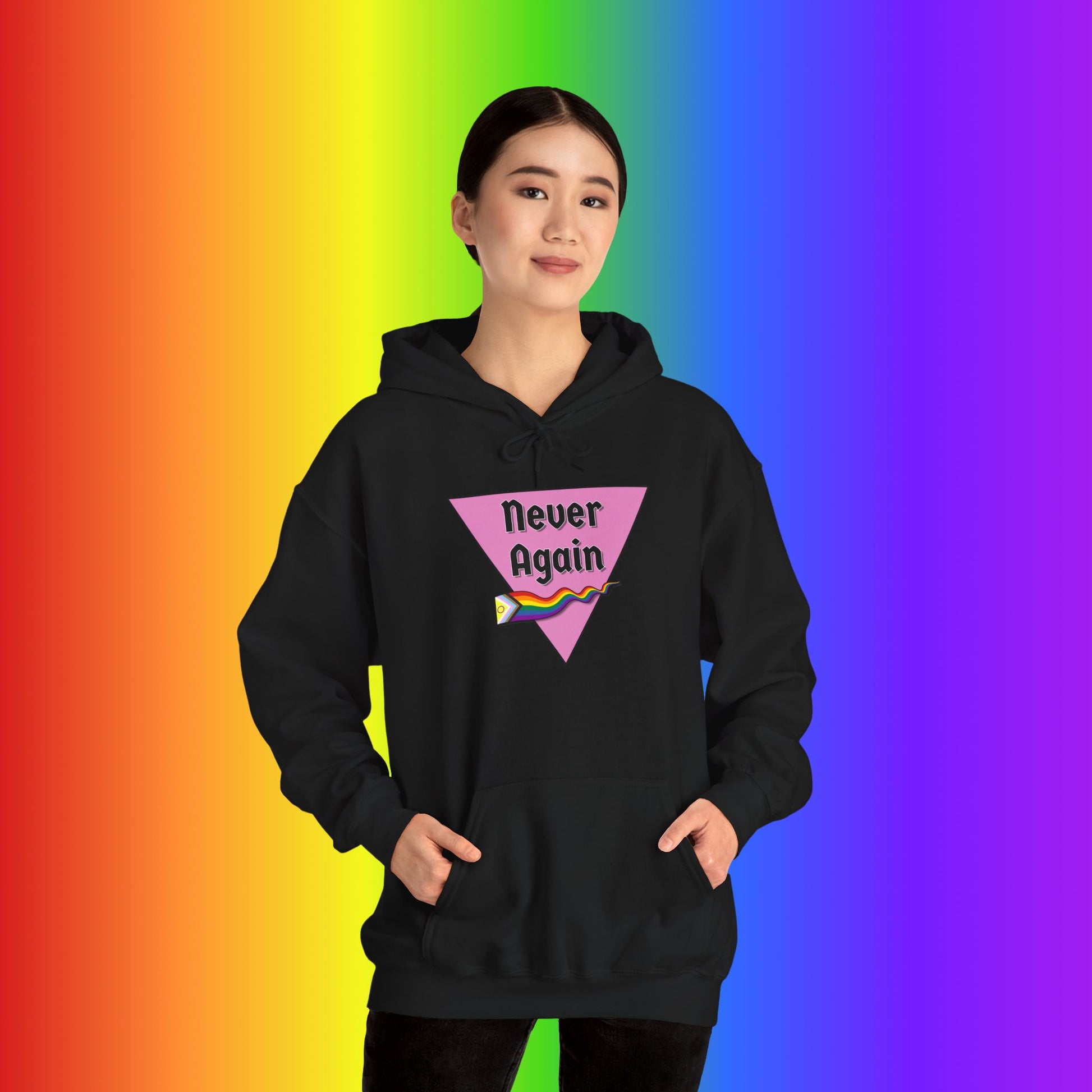 Never Again Heavy Blend Hoodie