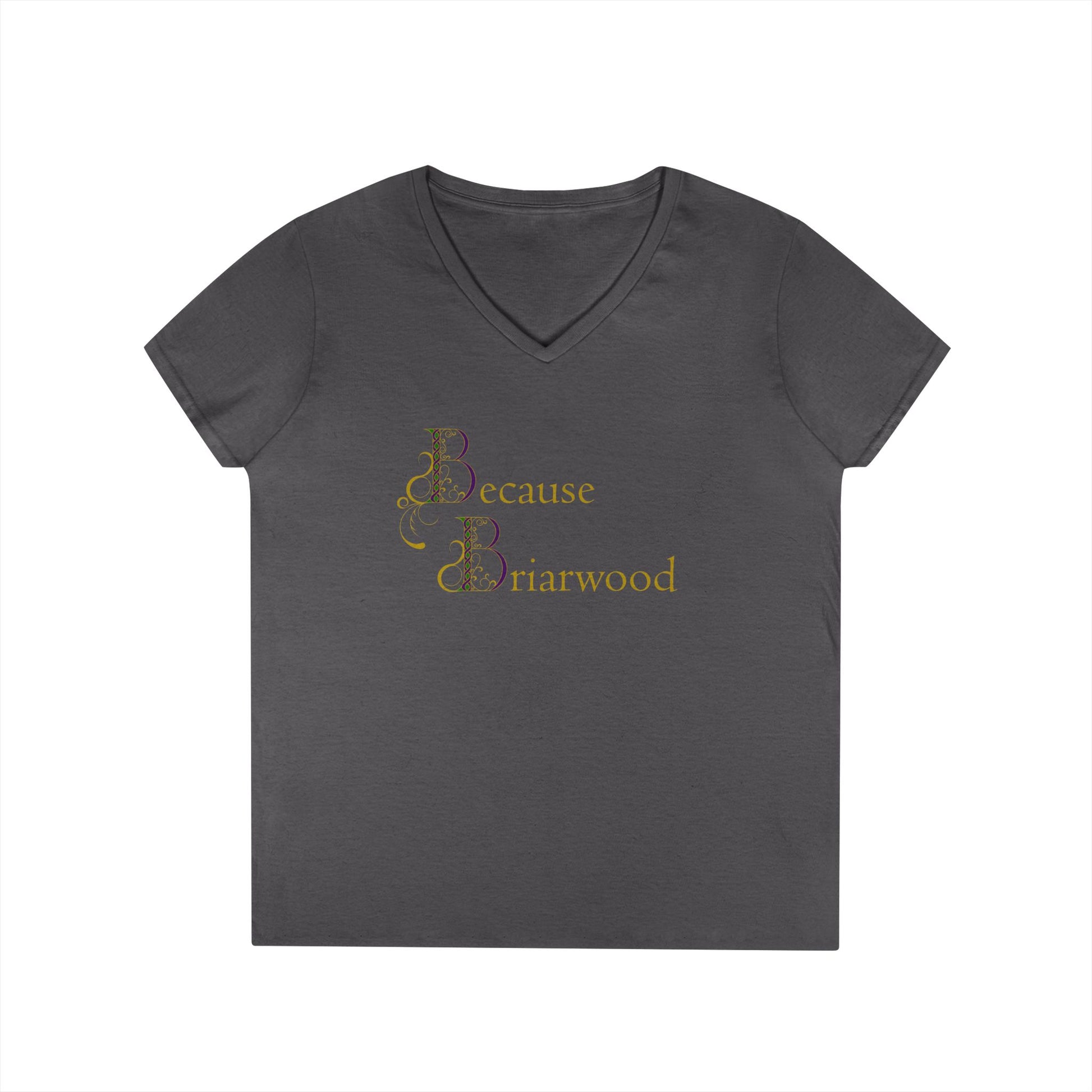 Because Briarwood Fem Cut V-Neck T-Shirt