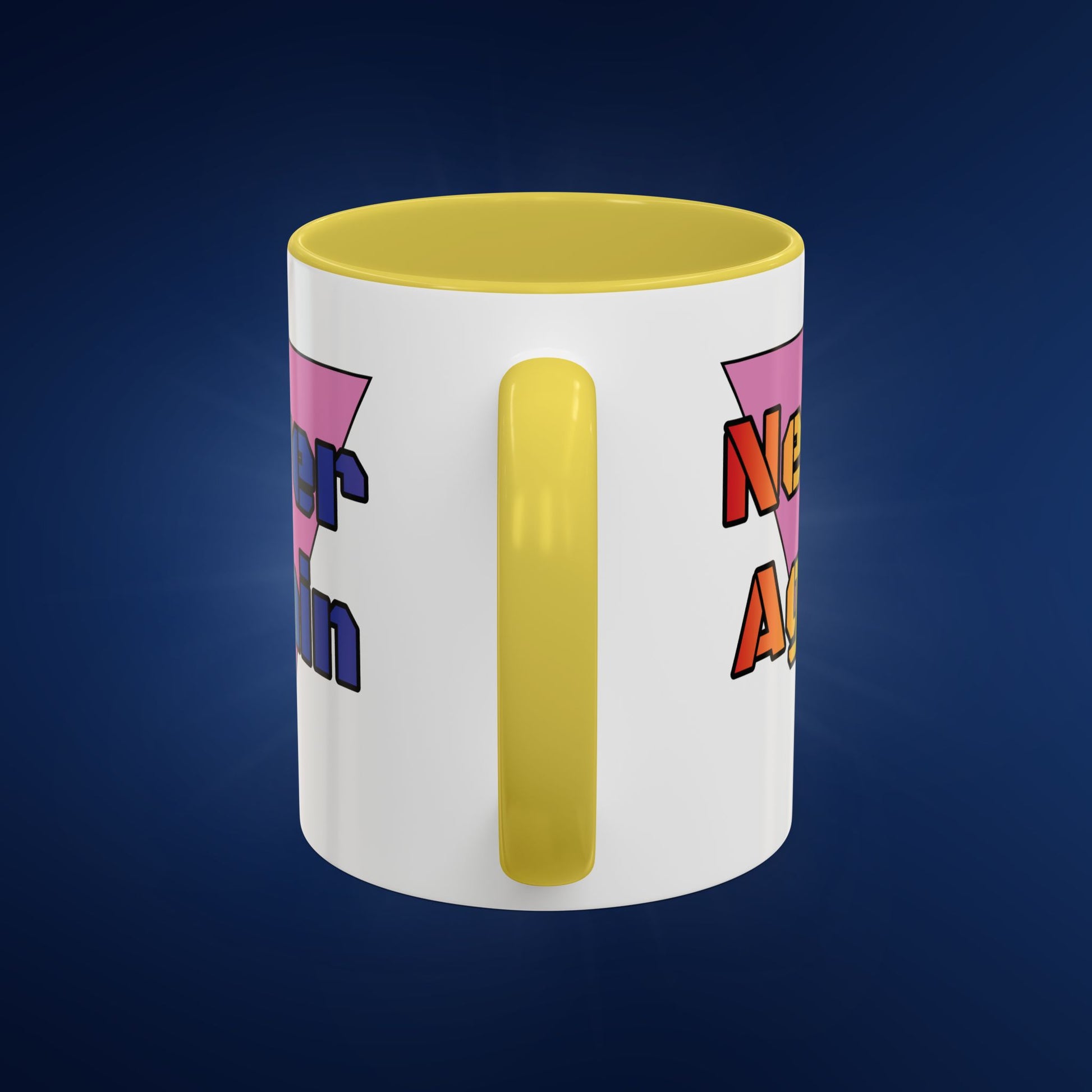 Colorful Bold Letters 'Never Again' Coffee Mug - 11oz & 15oz