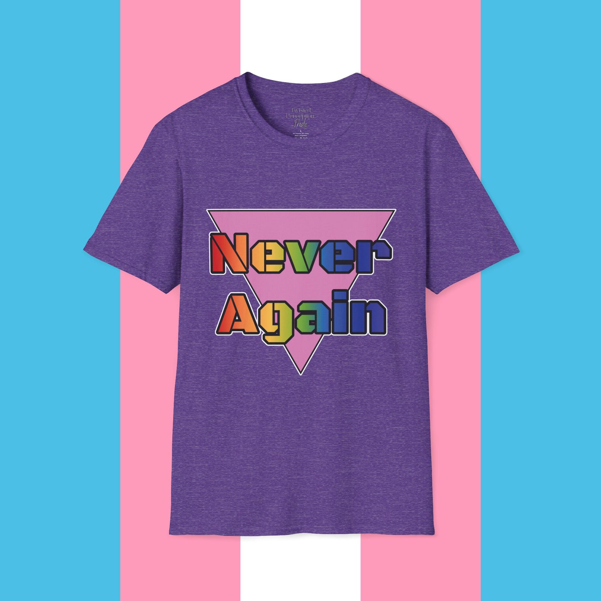 Never Again Bold Letters Gender Neutral Softstyle T-Shirt