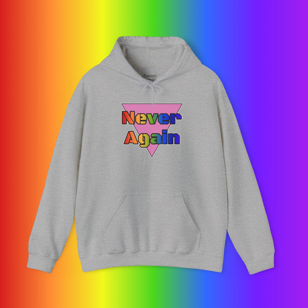 Never Again Bold Letters Heavy Blend Hoodie
