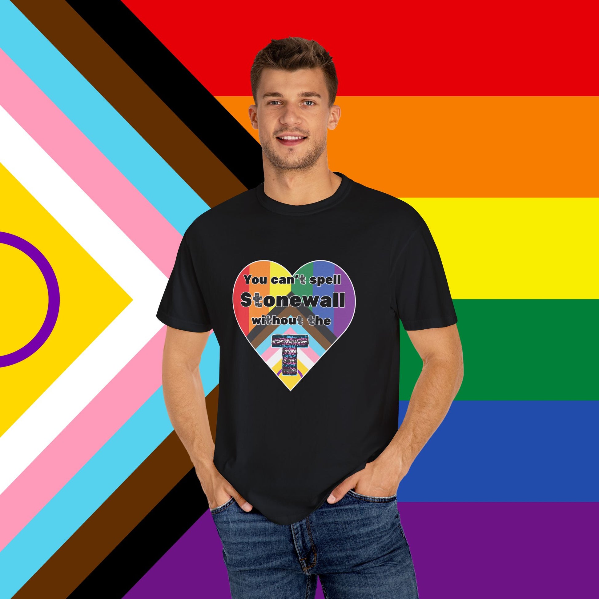 Trans Inclusion Stonewall Garment Dyed Tshirt