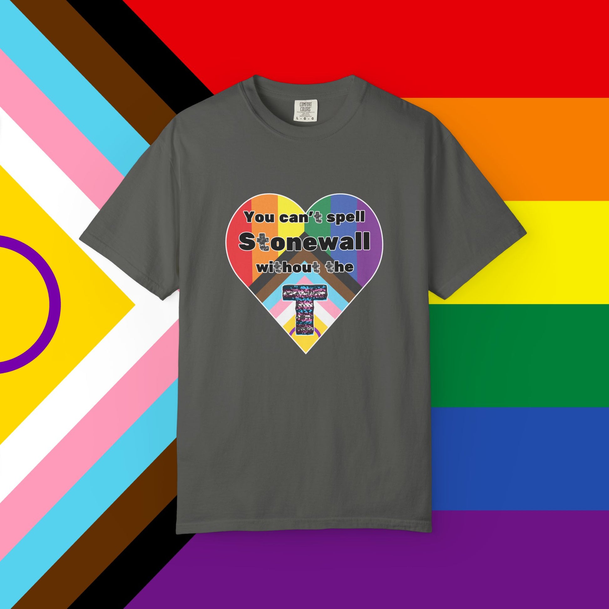 Trans Inclusion Stonewall Garment Dyed Tshirt