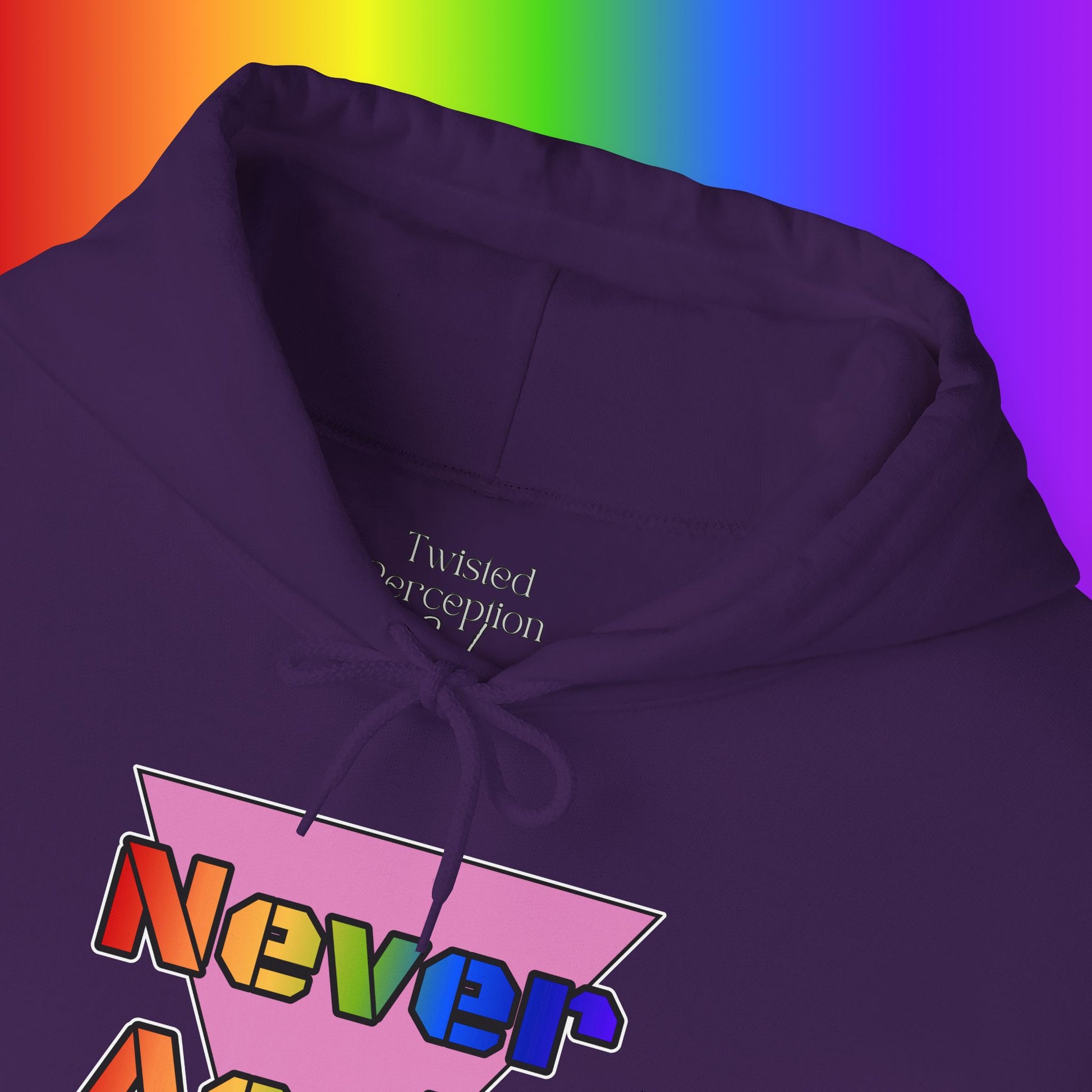 Never Again Bold Letters Heavy Blend Hoodie