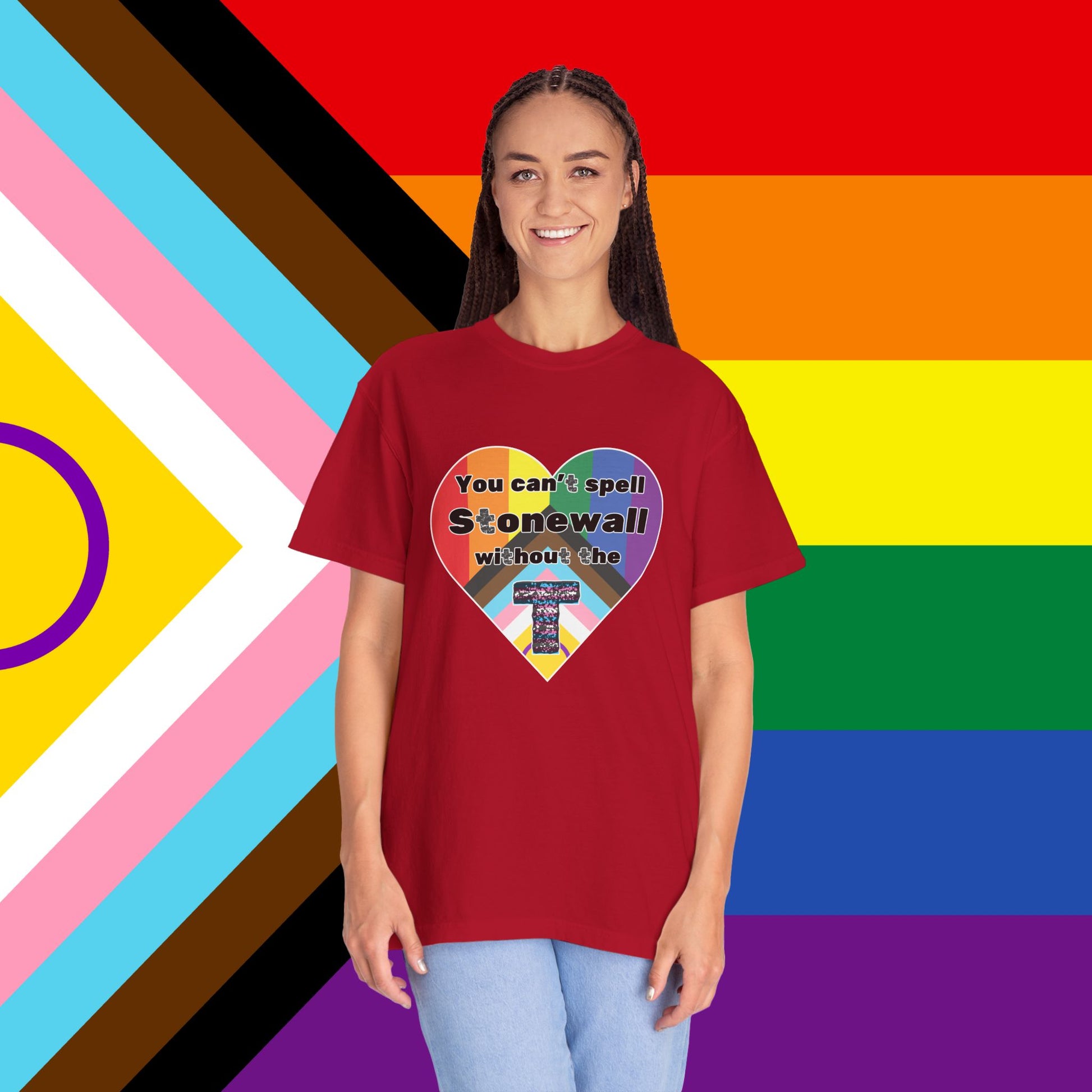 Trans Inclusion Stonewall Garment Dyed Tshirt