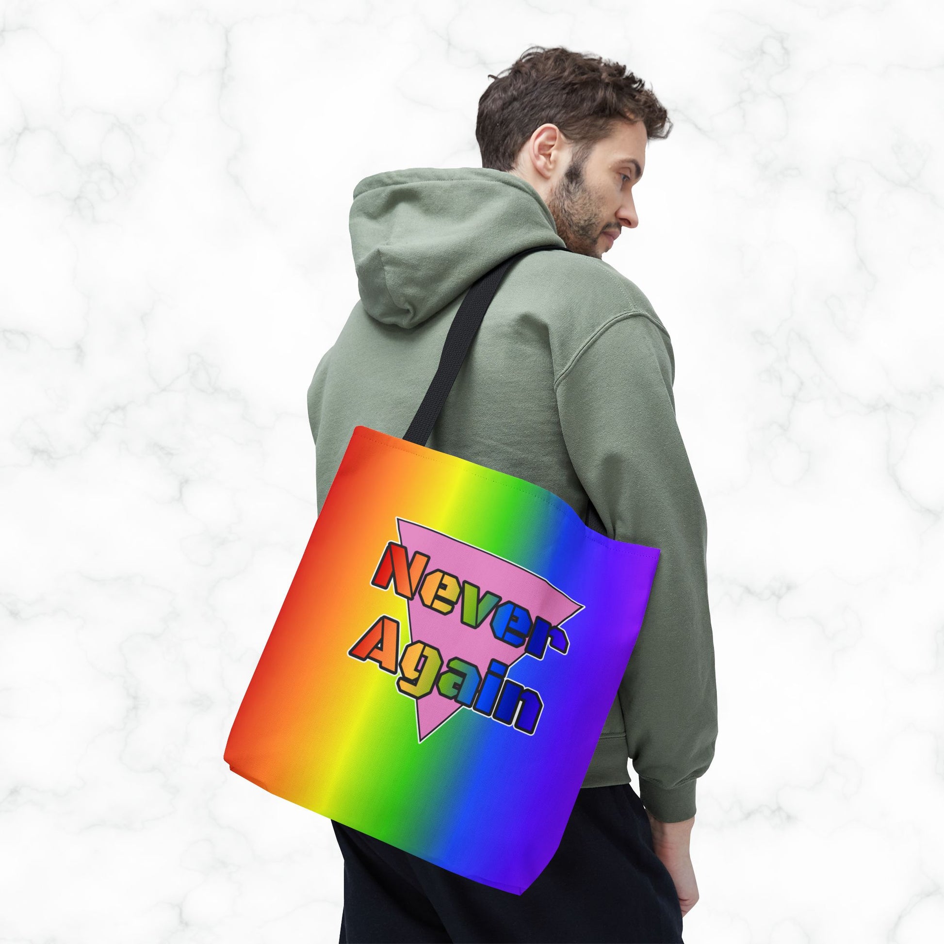Never Again Bold Letters Tote Bag