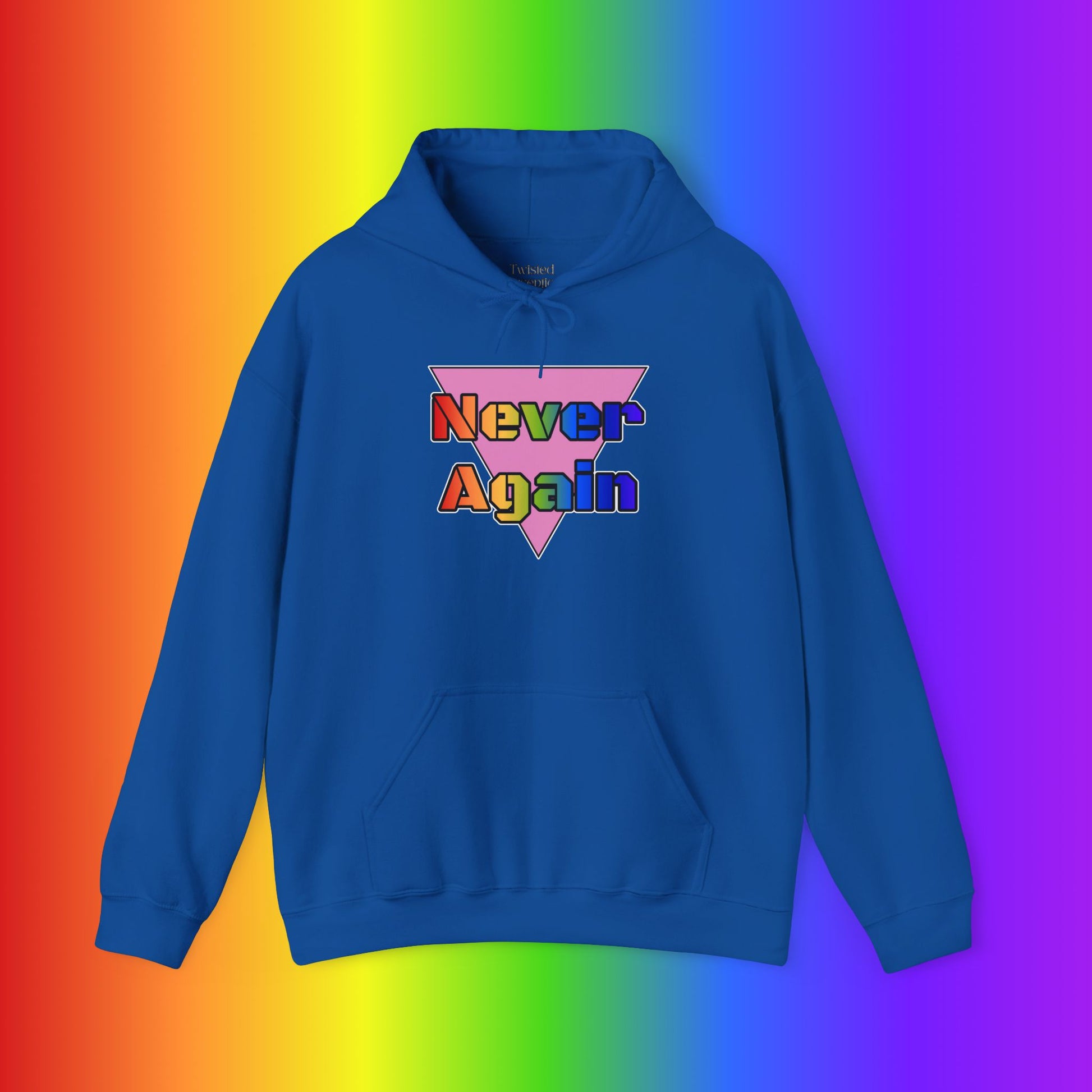 Never Again Bold Letters Heavy Blend Hoodie