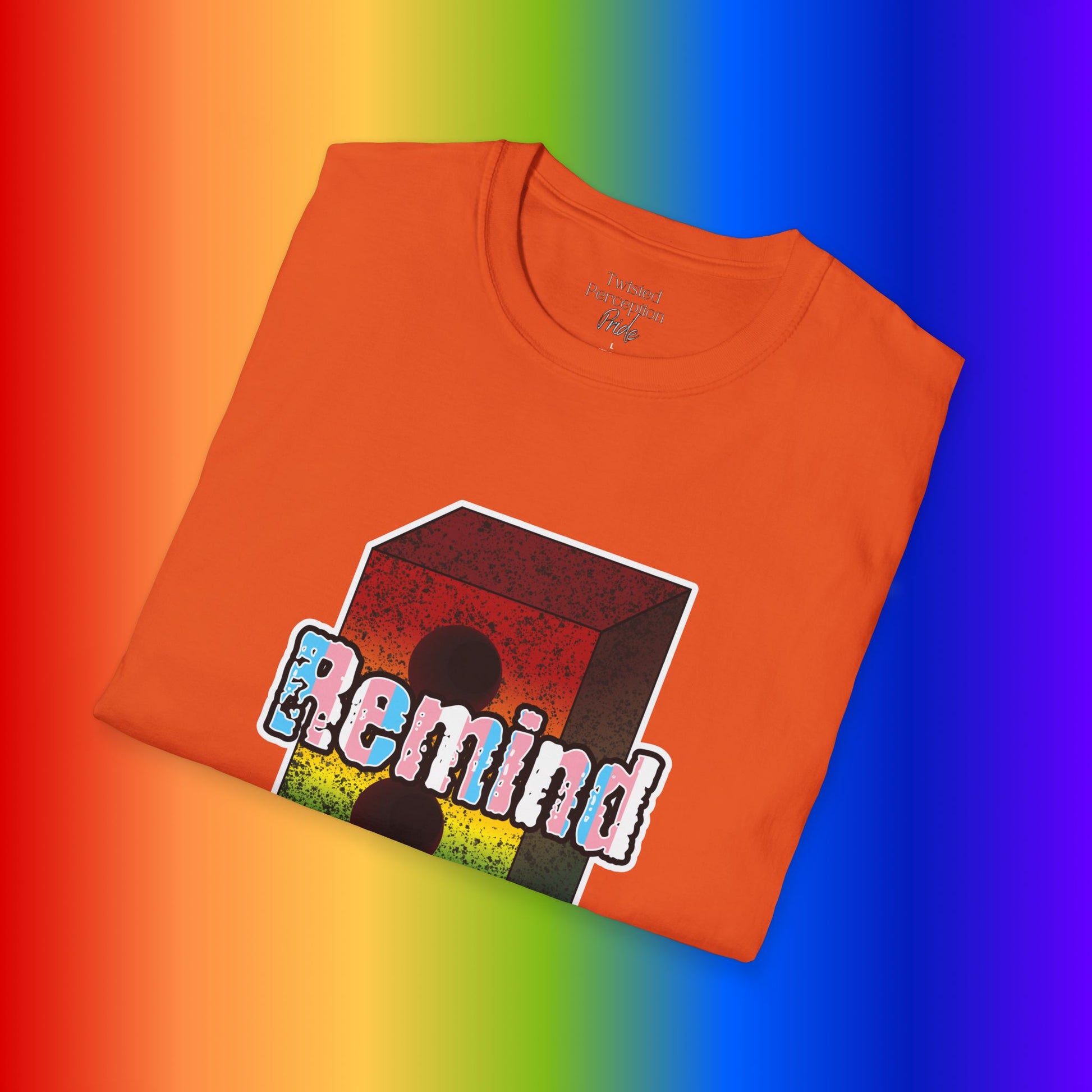 'Remind Them' Stonewall Uprising Rainbow Brick Graphic Tee