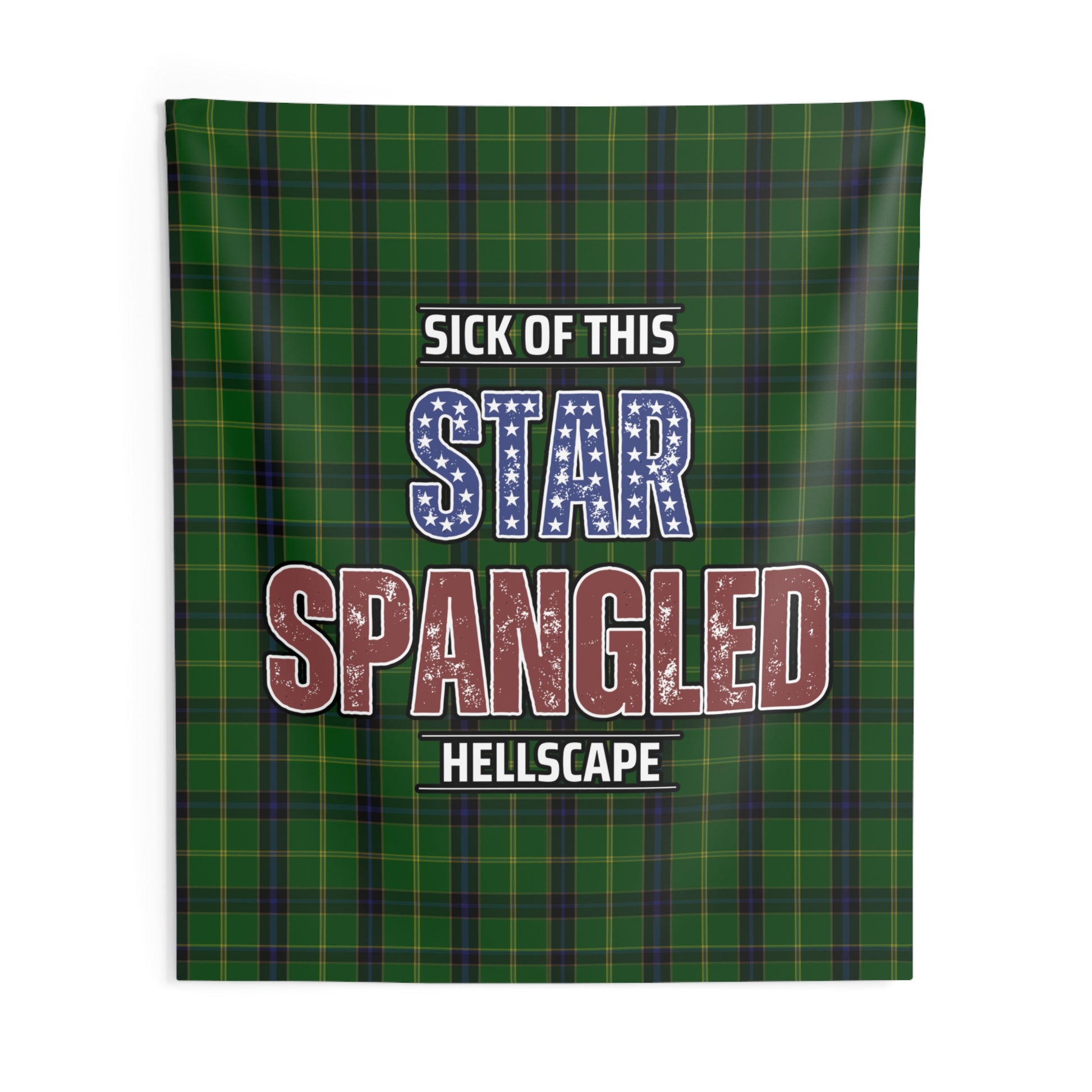 Star Spangled Hellscape Tartan Wall Tapestry