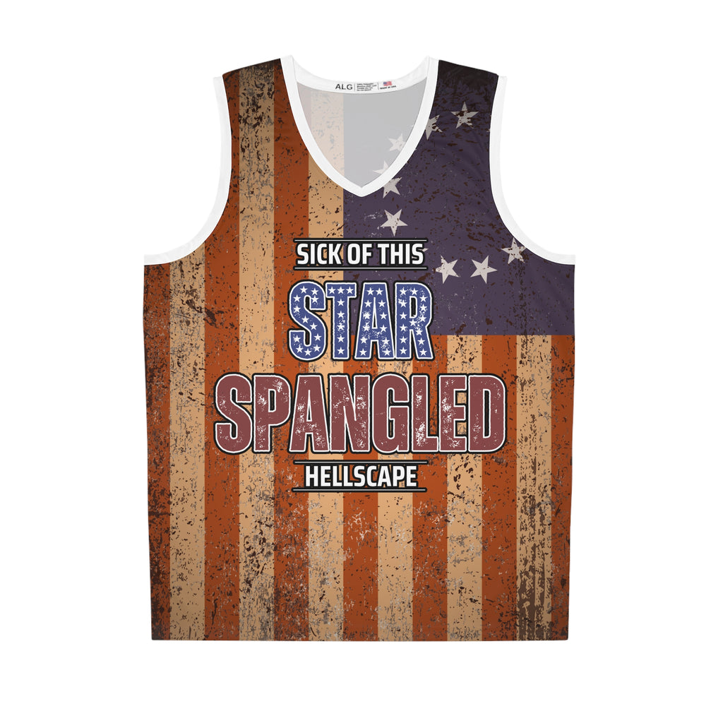 Star Spangled Hellscape Basketball Jersey