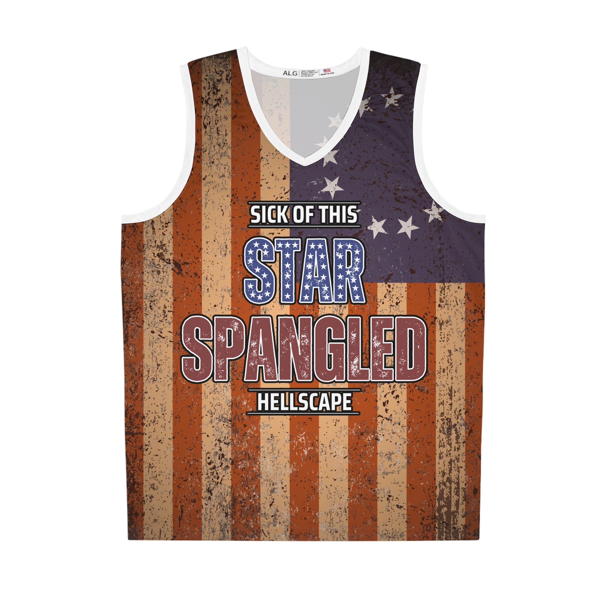 Star Spangled Hellscape Basketball Jersey