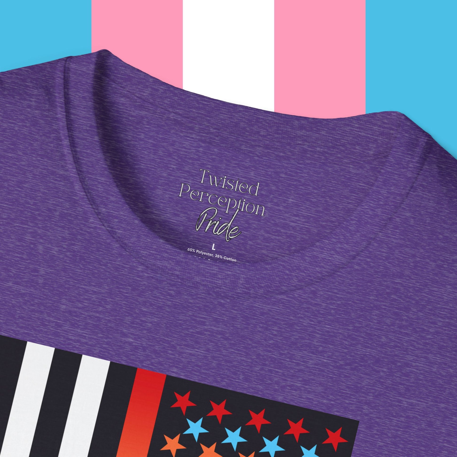 Thin Queer Line Pride Flag Unisex Softstyle T-shirt