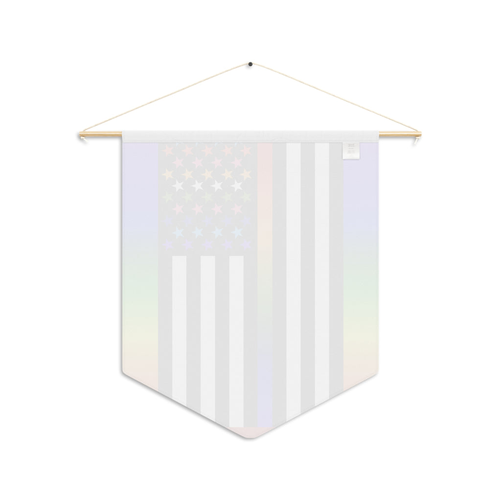 Thin Queer Line American Flag Pennant