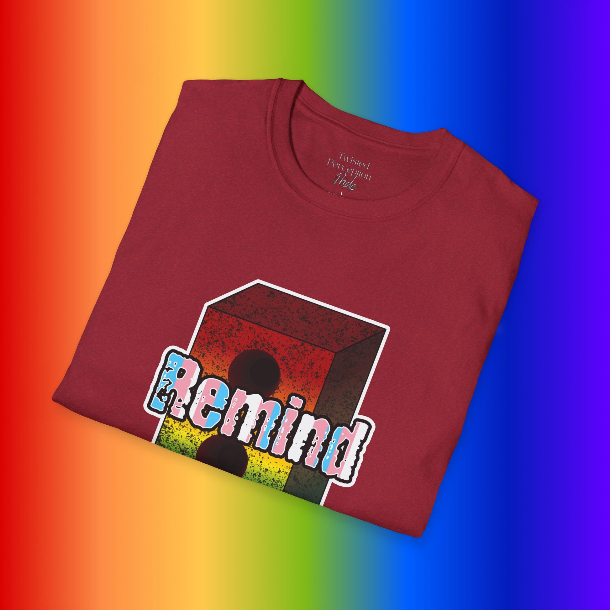 'Remind Them' Stonewall Uprising Rainbow Brick Graphic Tee