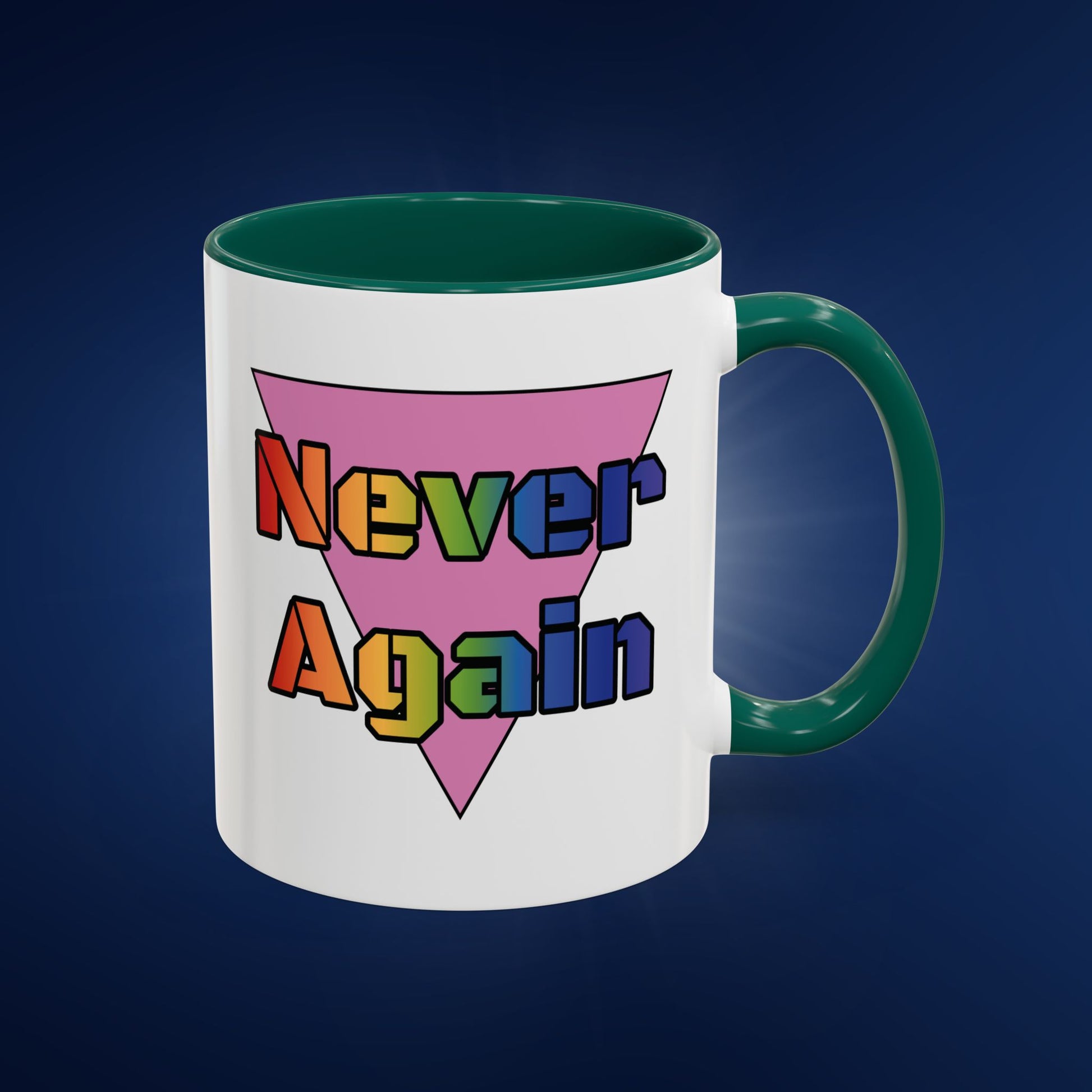 Colorful Bold Letters 'Never Again' Coffee Mug - 11oz & 15oz