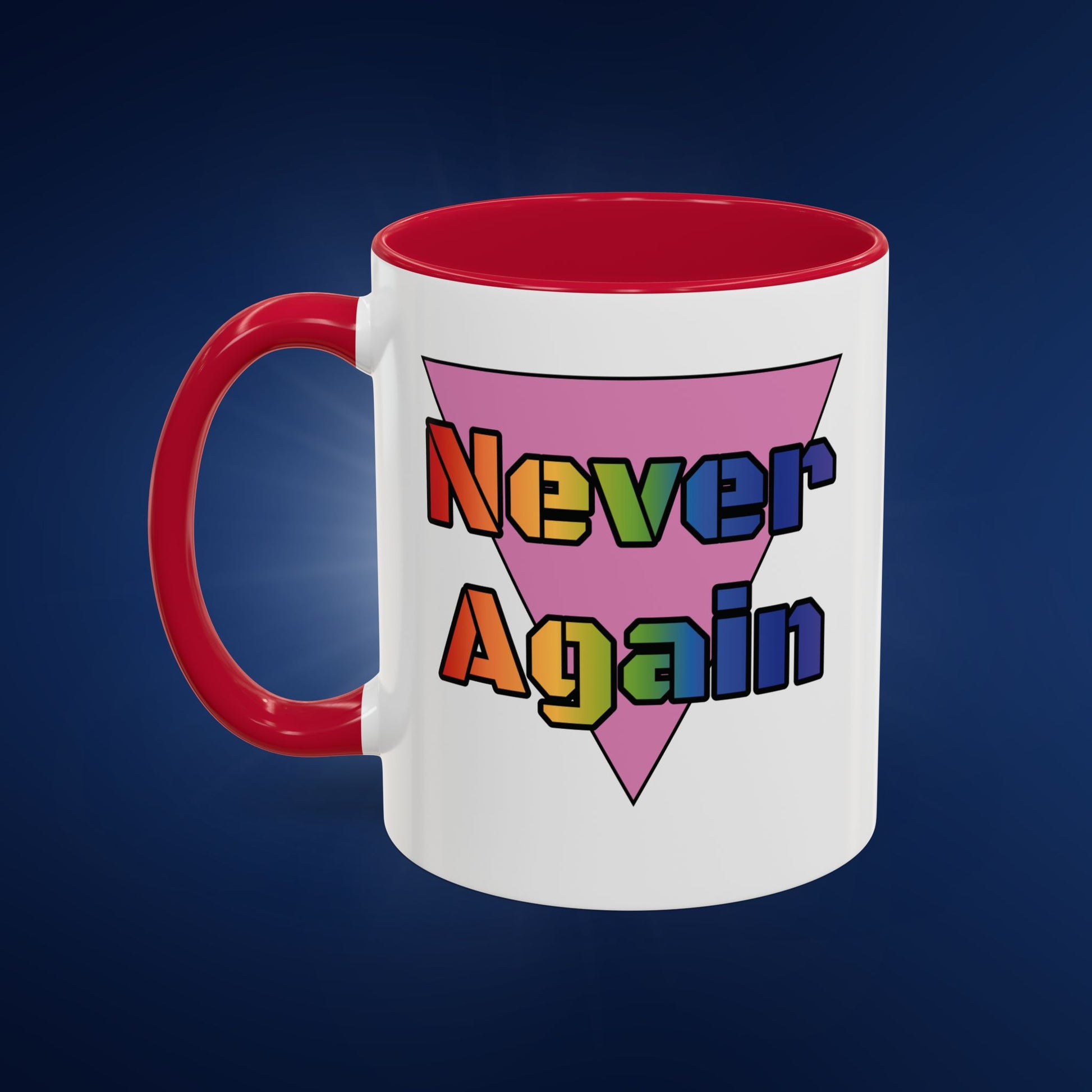 Colorful Bold Letters 'Never Again' Coffee Mug - 11oz & 15oz