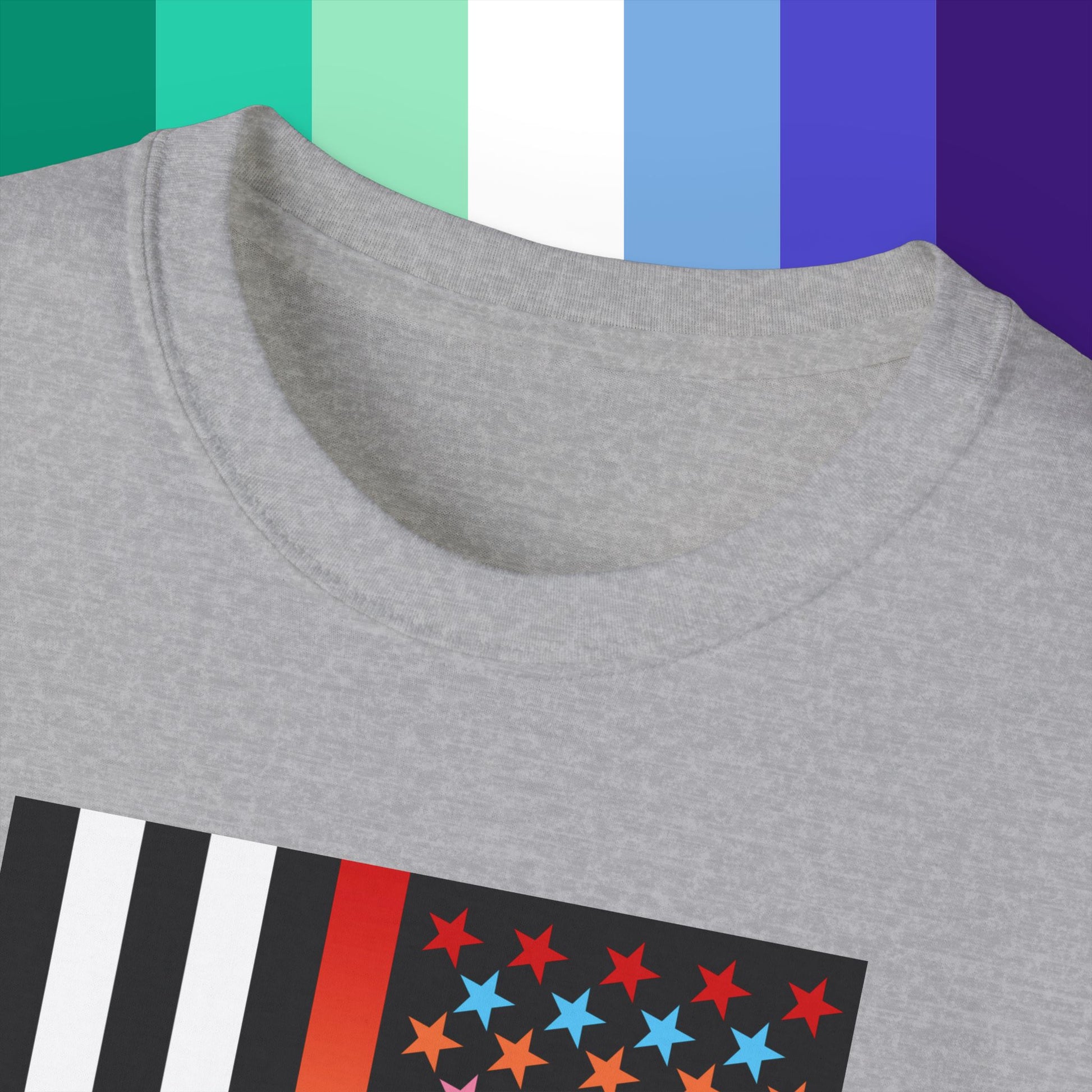 Thin Queer Line American Flag Ultra Cotton T-shirt