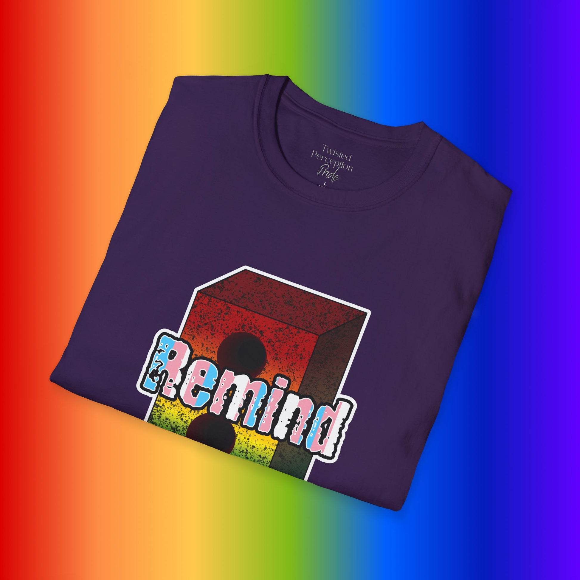 'Remind Them' Stonewall Uprising Rainbow Brick Graphic Tee