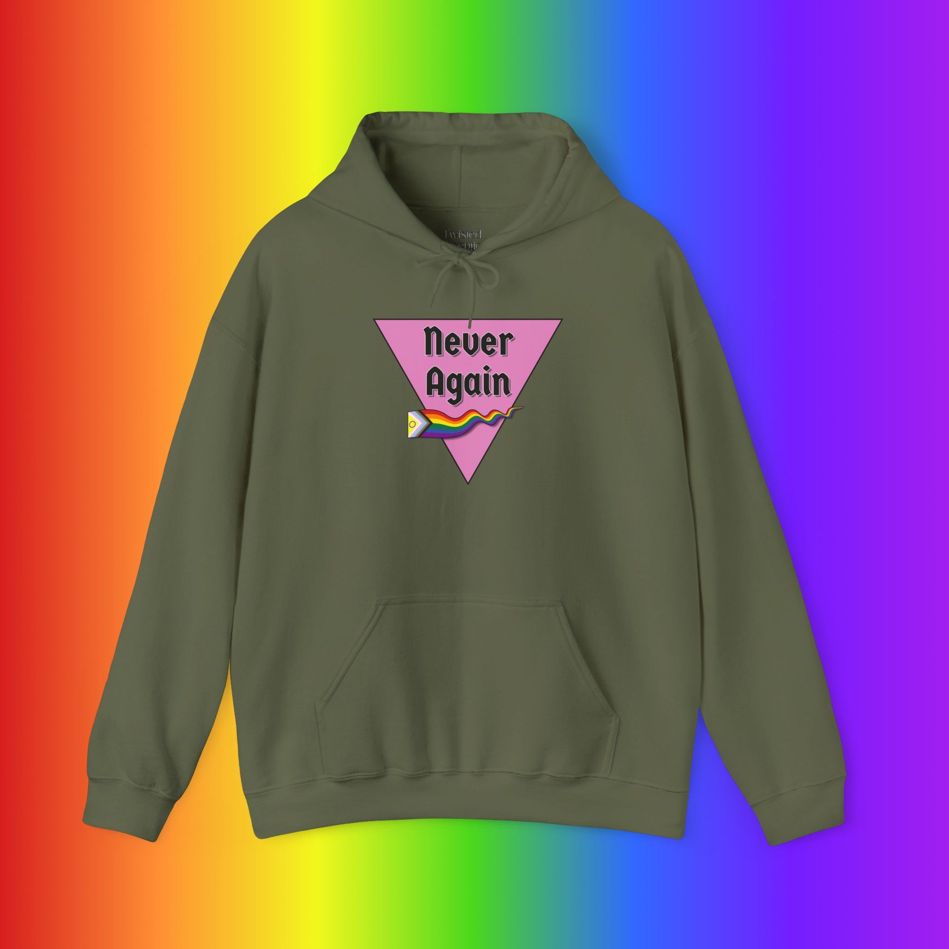 Never Again Heavy Blend Hoodie