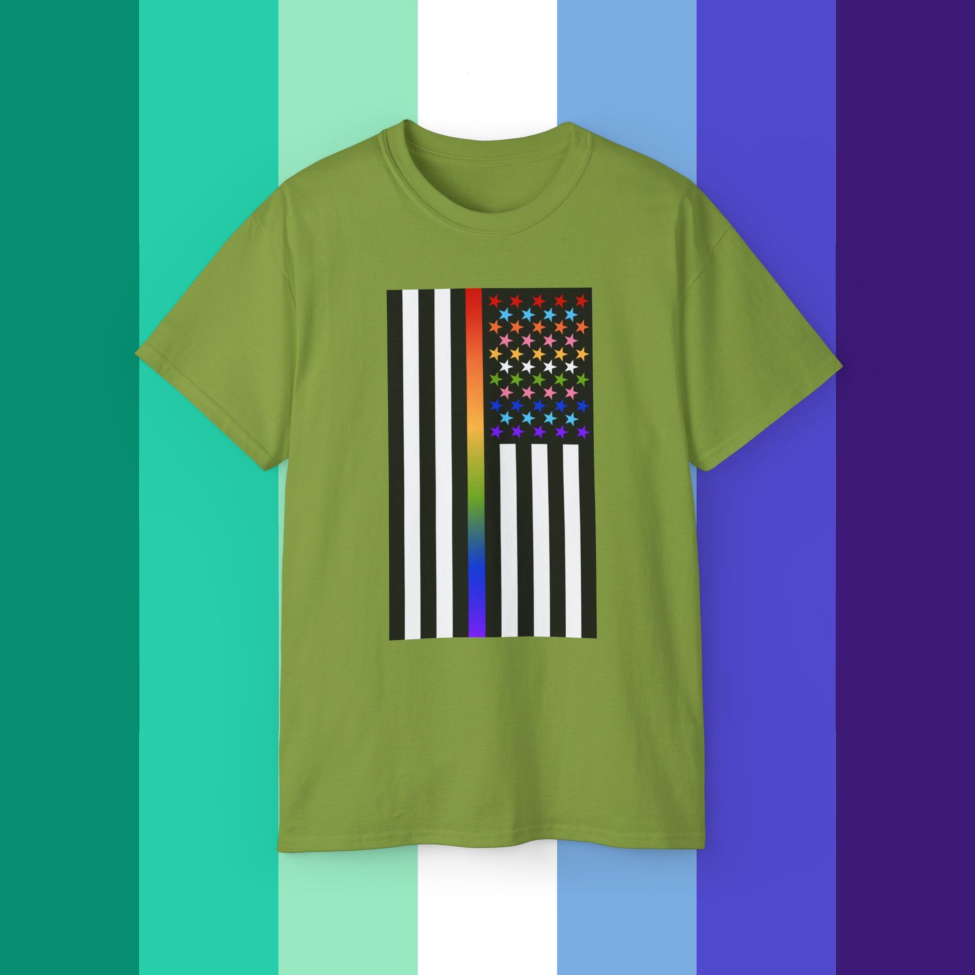 Thin Queer Line American Flag Ultra Cotton T-shirt