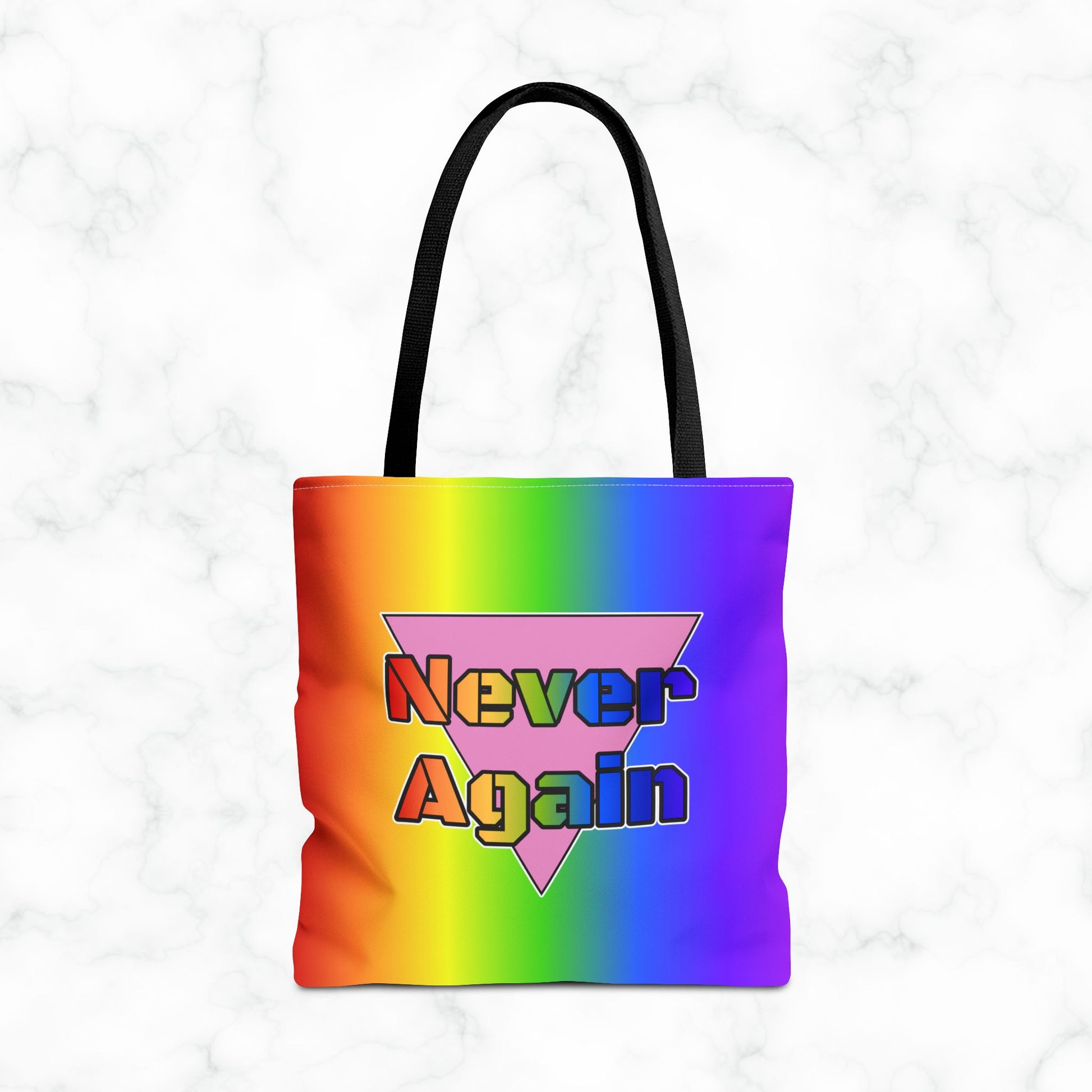 Never Again Bold Letters Tote Bag