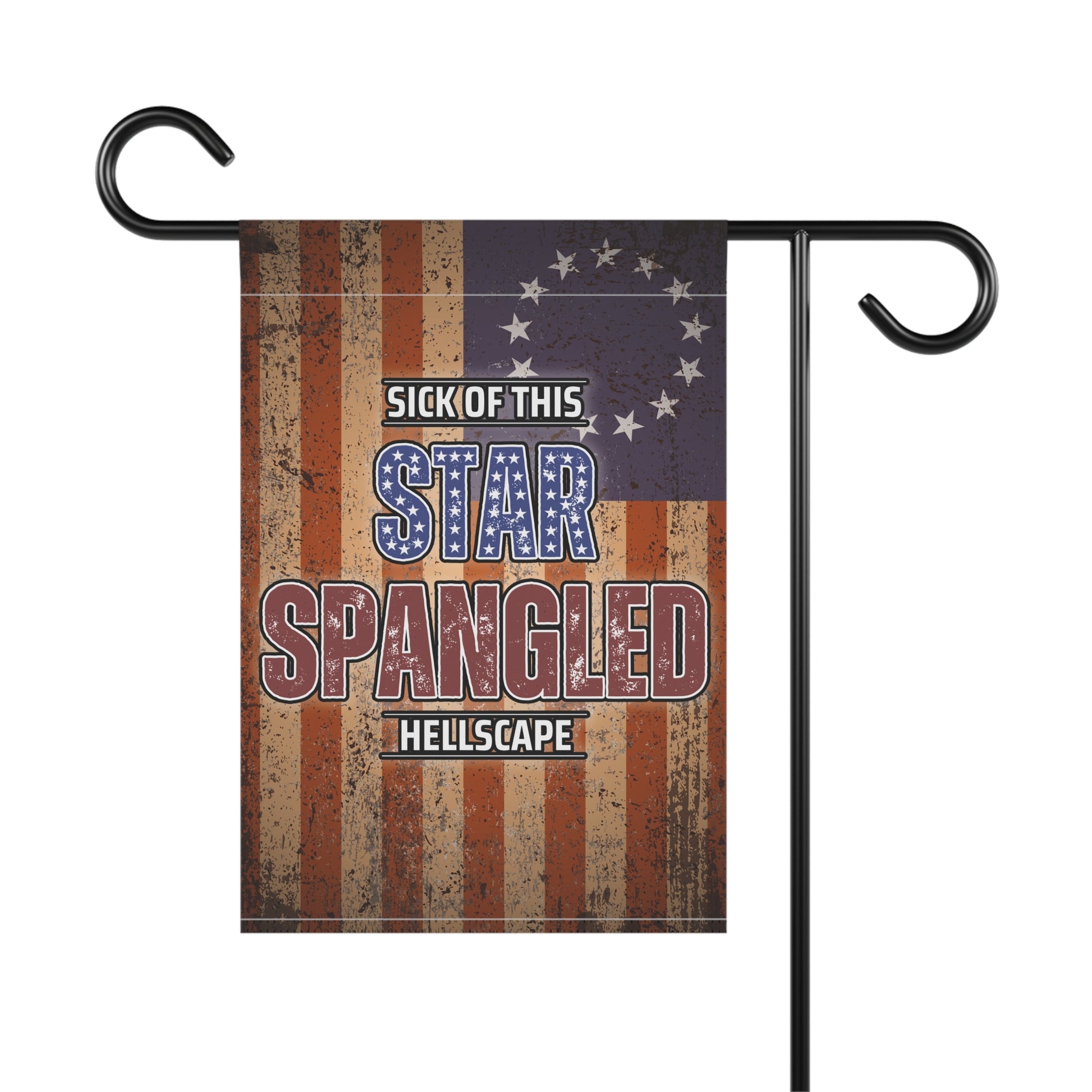 Star Spangled Hellscape 1776 American Flag Banner