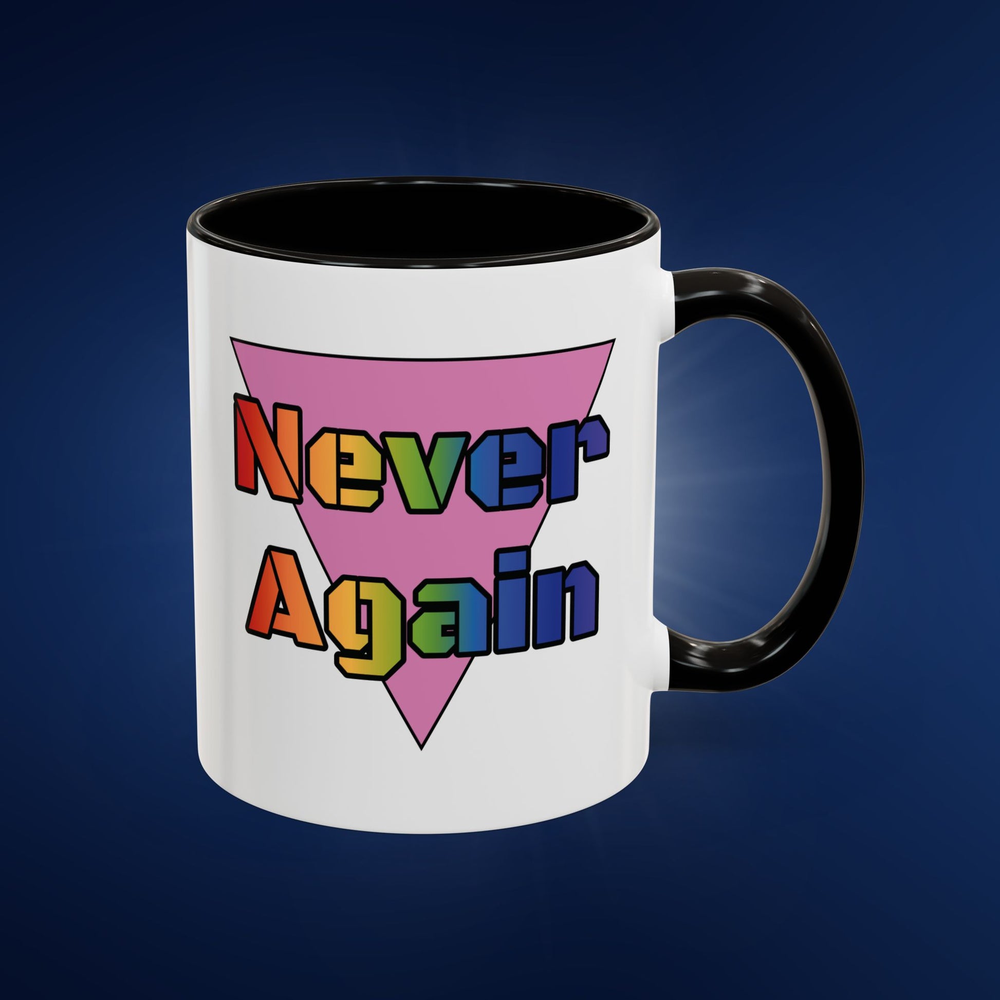 Colorful Bold Letters 'Never Again' Coffee Mug - 11oz & 15oz