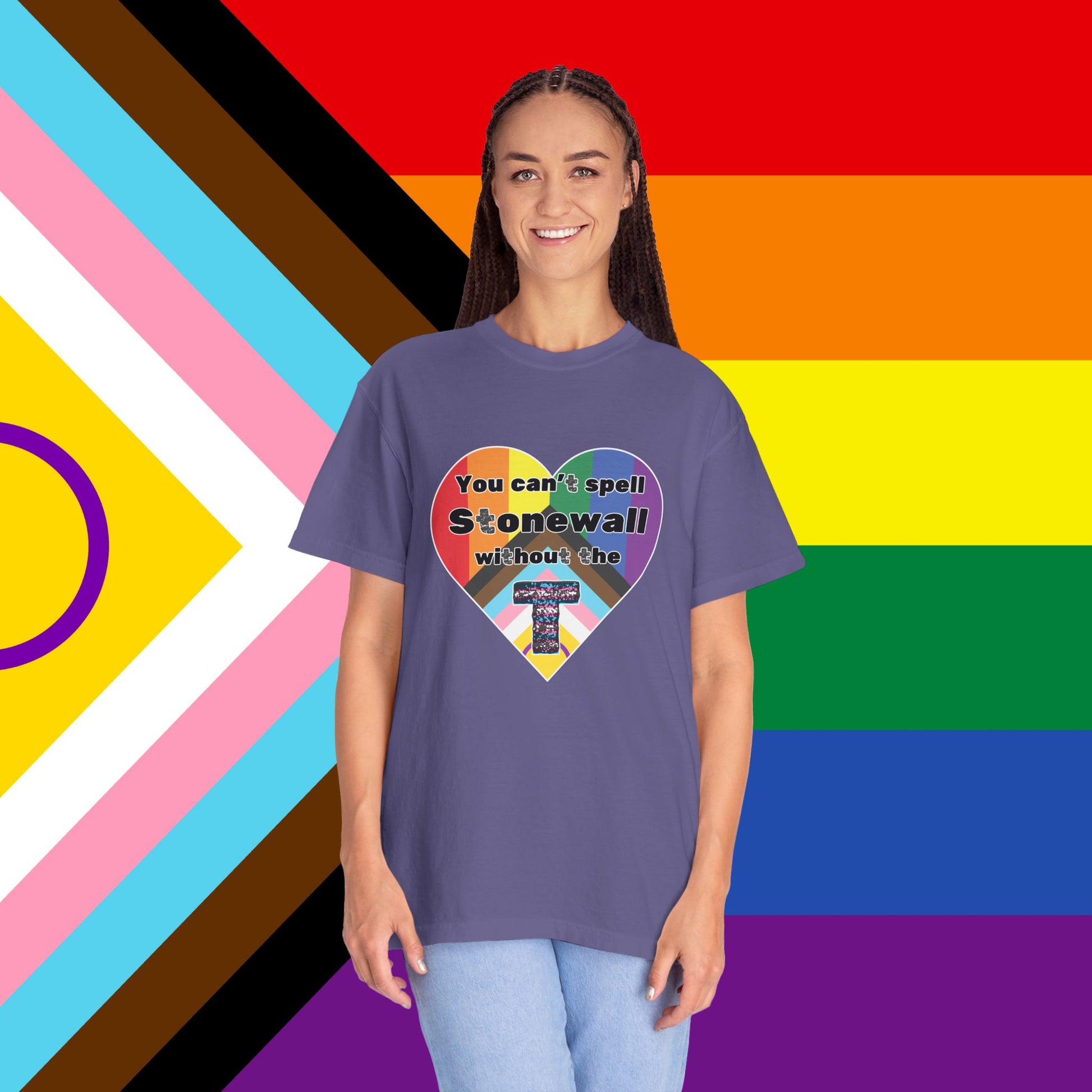 Trans Inclusion Stonewall Garment Dyed Tshirt