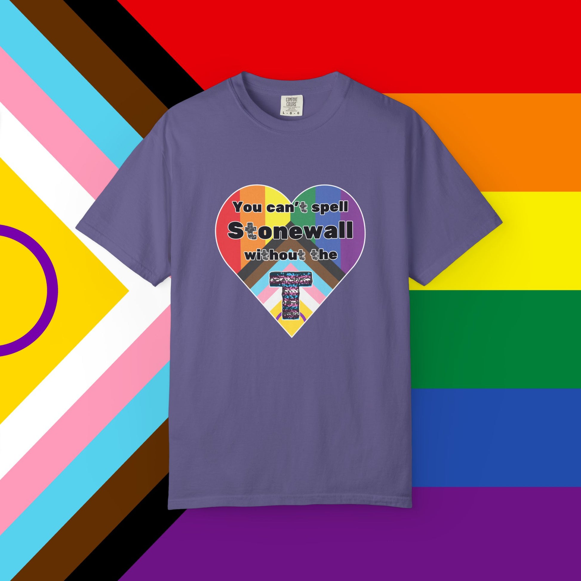 Trans Inclusion Stonewall Garment Dyed Tshirt