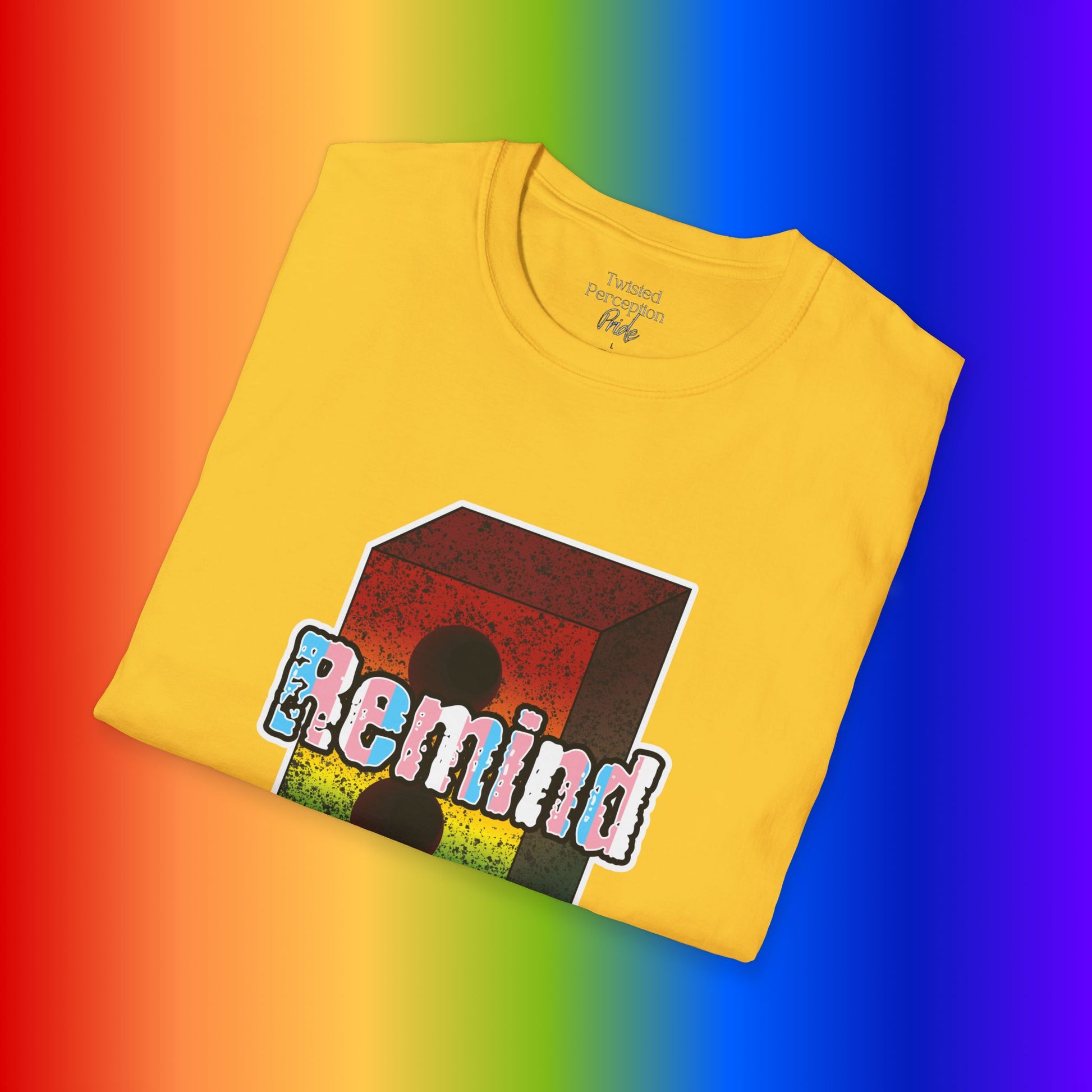 'Remind Them' Stonewall Uprising Rainbow Brick Graphic Tee
