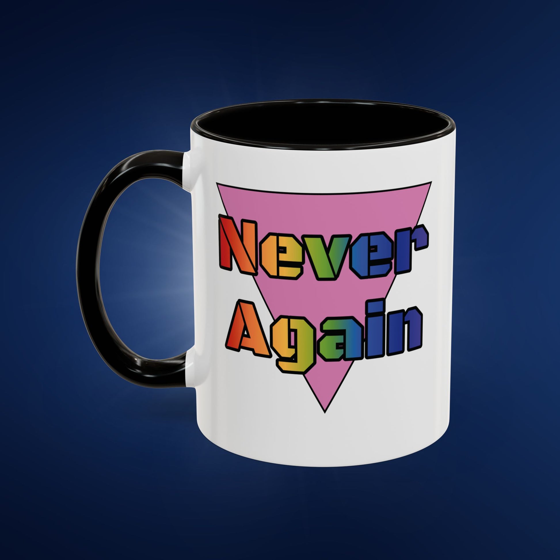 Colorful Bold Letters 'Never Again' Coffee Mug - 11oz & 15oz