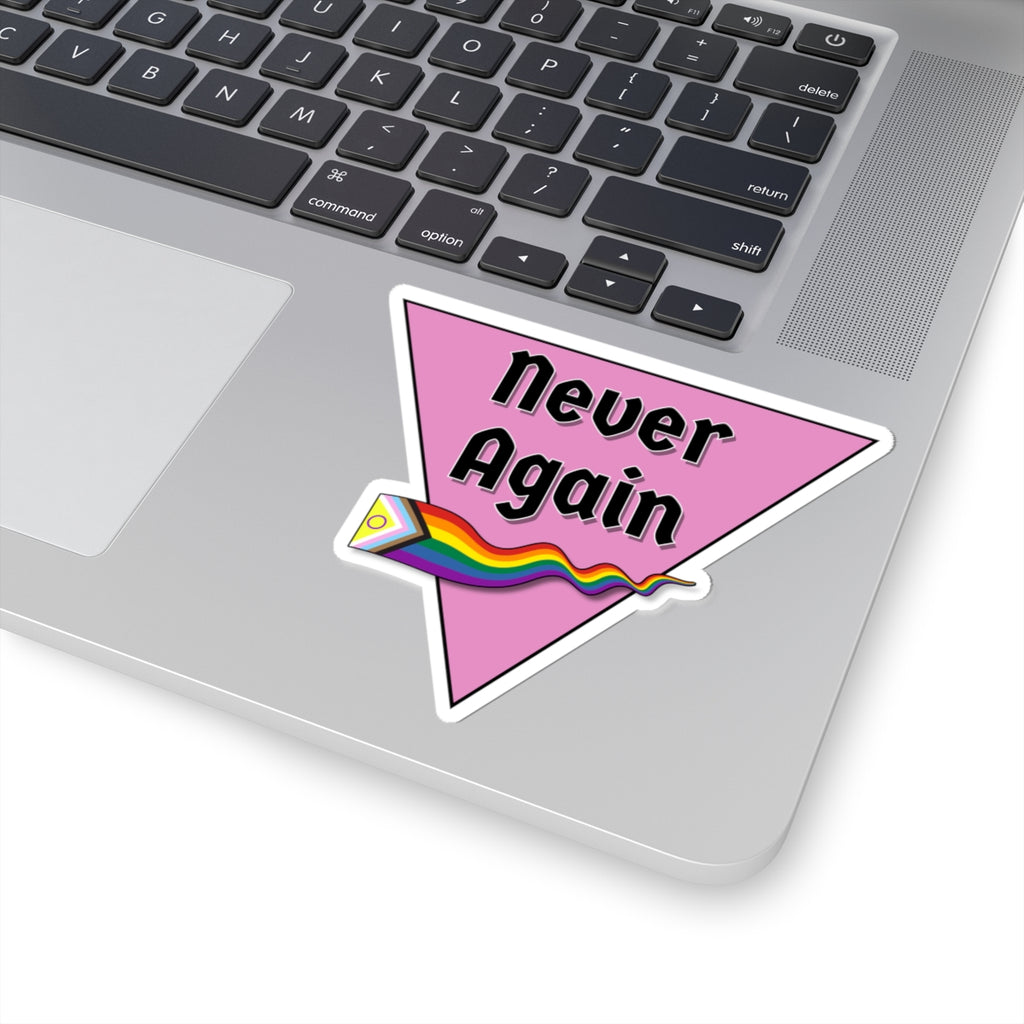 Never Again Progress Pride Kiss-Cut Stickers