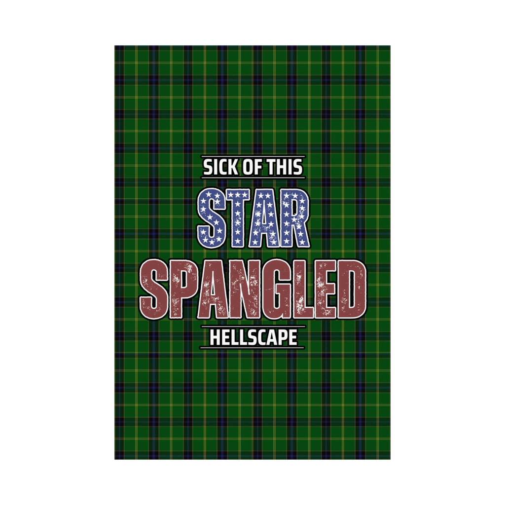 Star Spangled Hellscape Tartan Satin Poster