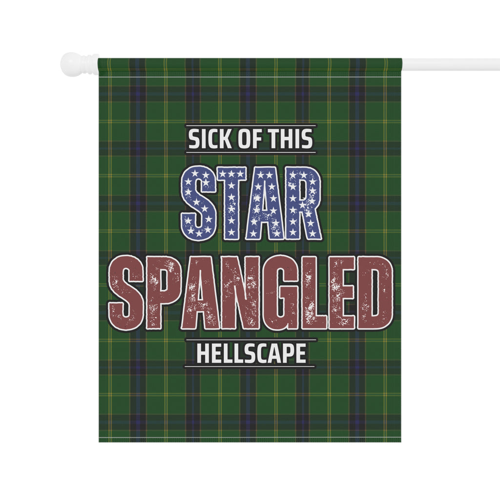 Star Spangled Hellscape Tartan Garden Banner