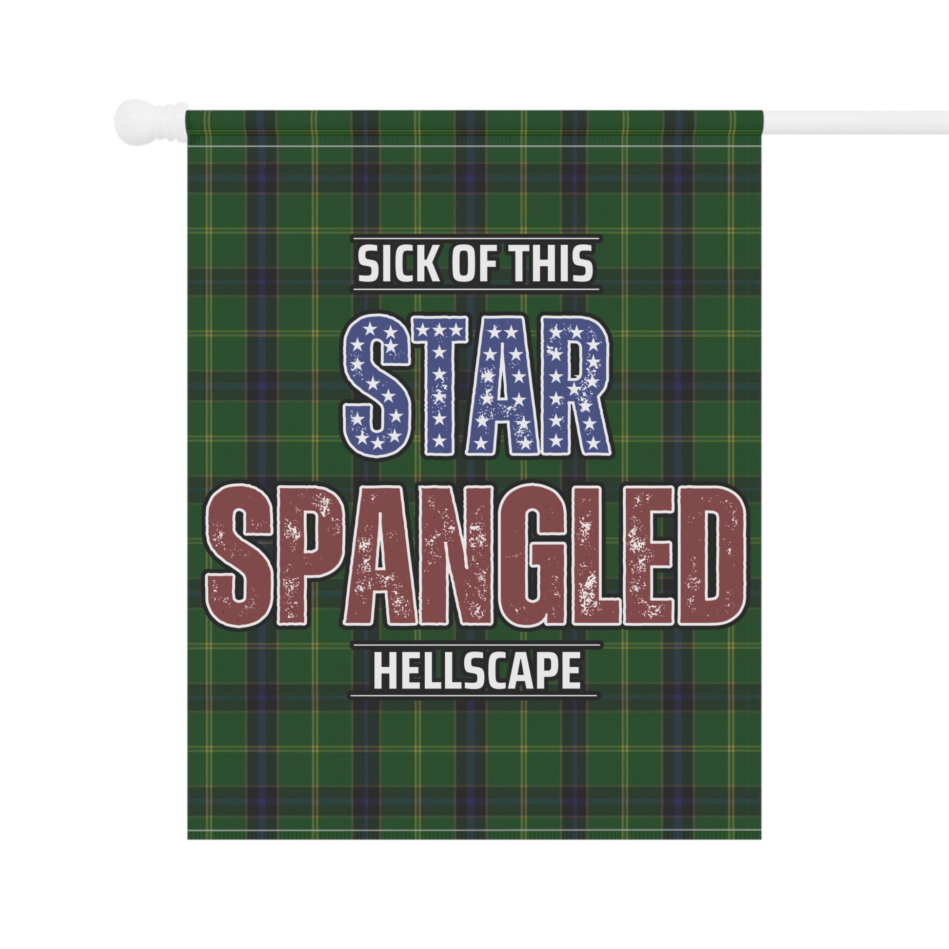 Star Spangled Hellscape Tartan Garden Banner