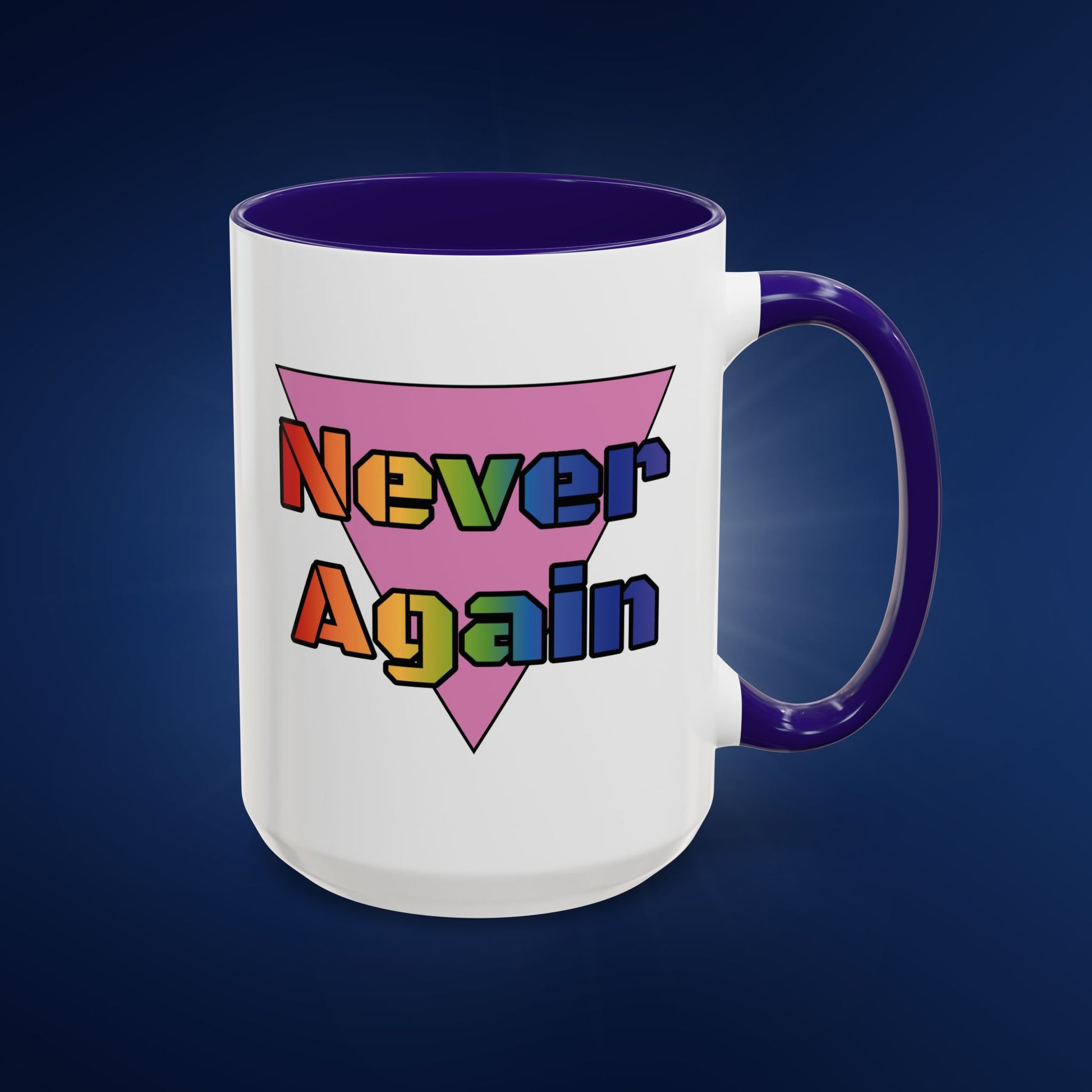 Colorful Bold Letters 'Never Again' Coffee Mug - 11oz & 15oz