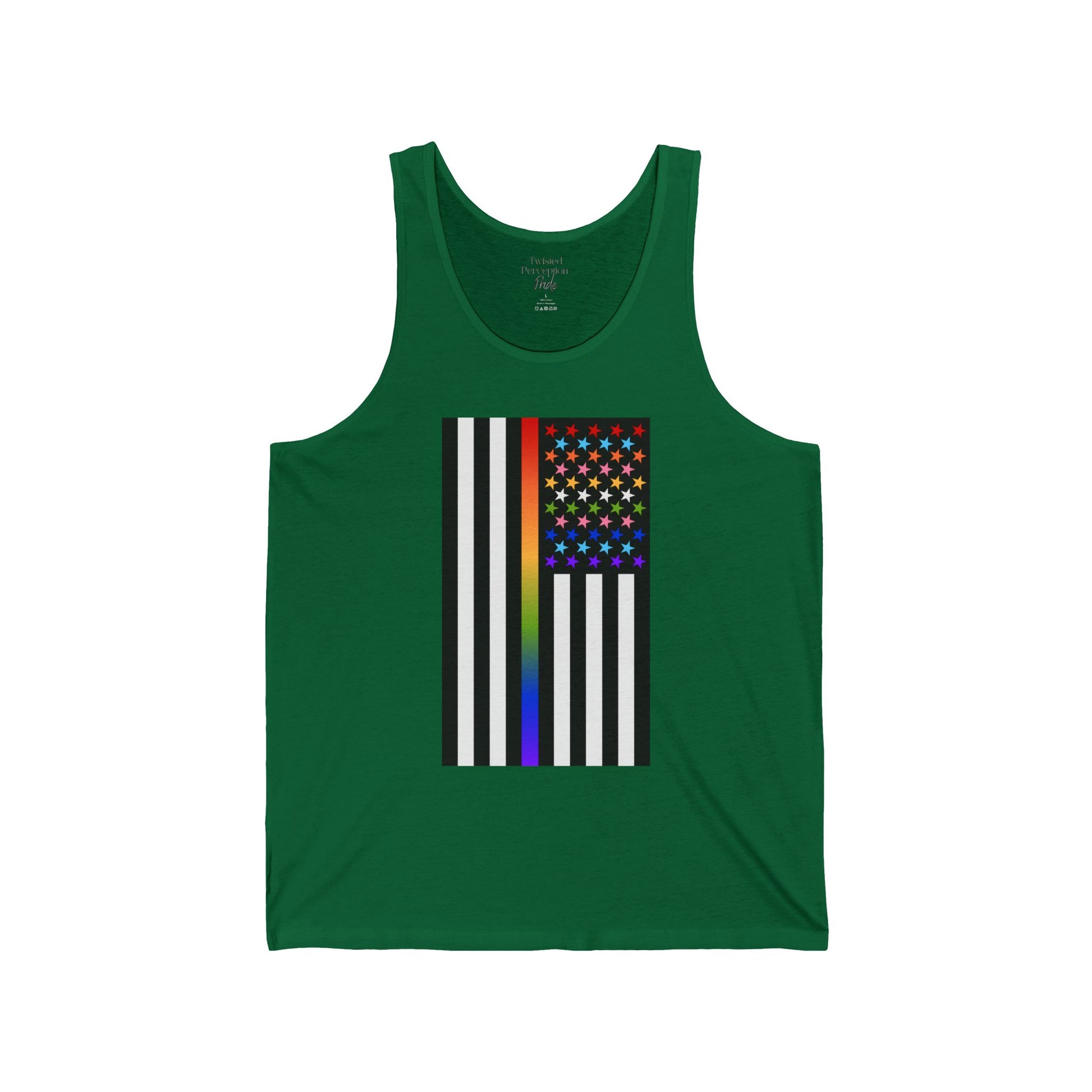 Thin Queer Line American Flag Tank Top