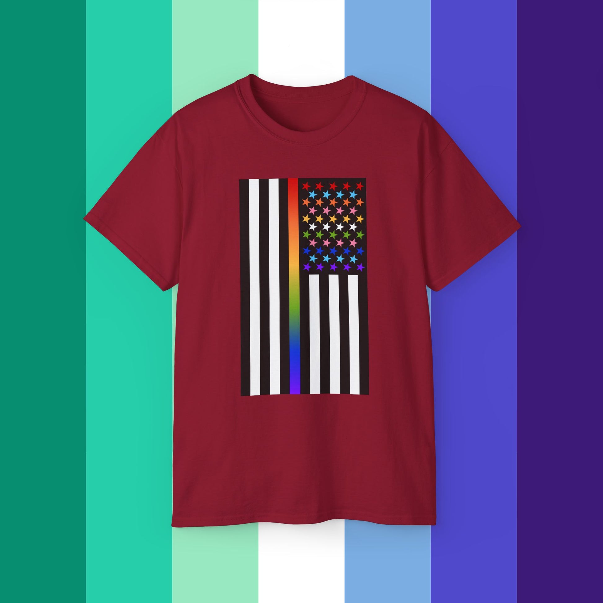 Thin Queer Line American Flag Ultra Cotton T-shirt