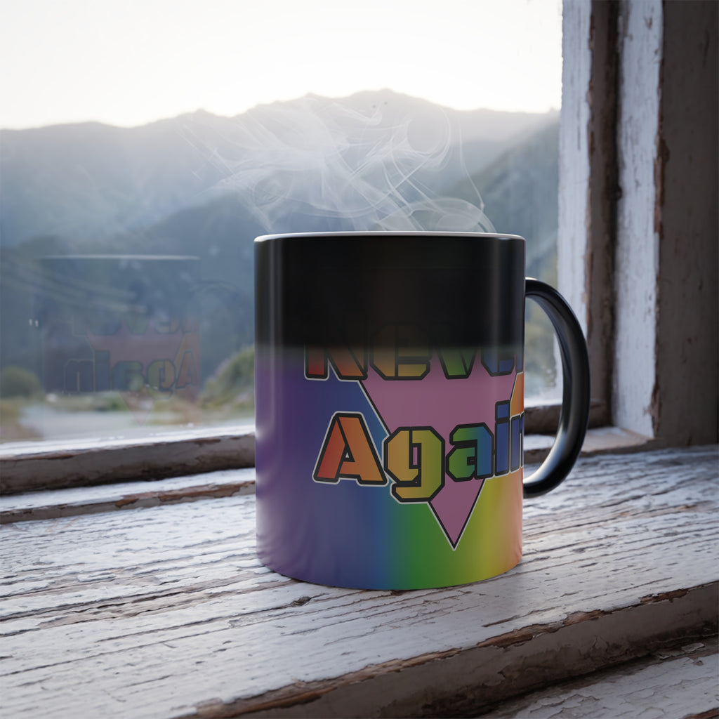 Never Again Bold Letters Color Morphing Mug