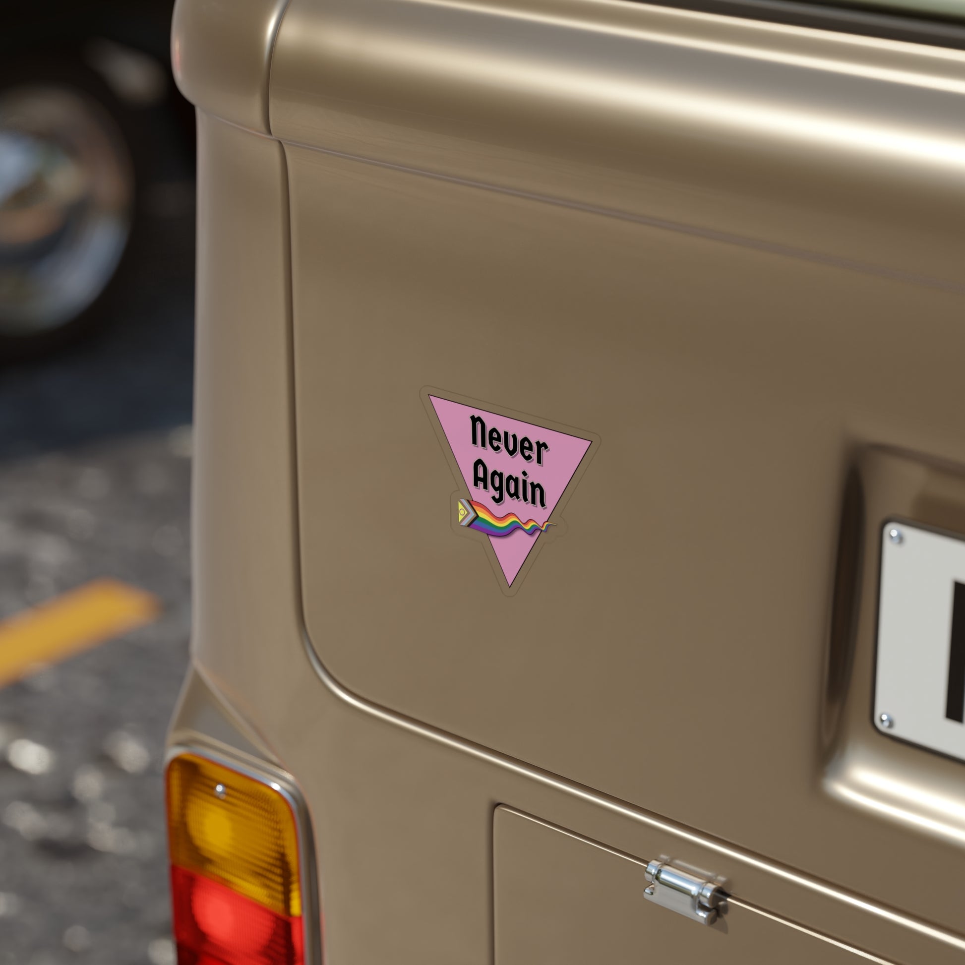 Never Again Die-Cut Outdoor Sticker